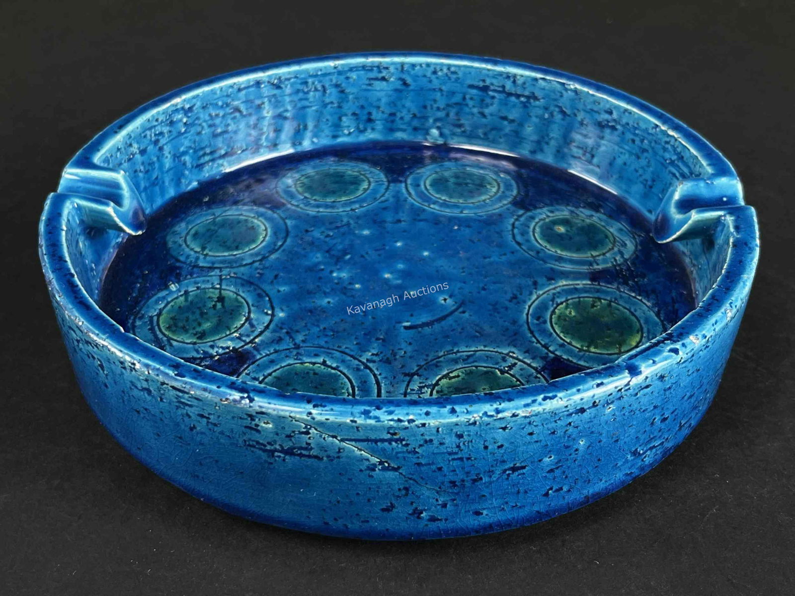 MCM Aldo Londi Bitossi Rimini Blue Ceramic Ashtray (1 of 6)
