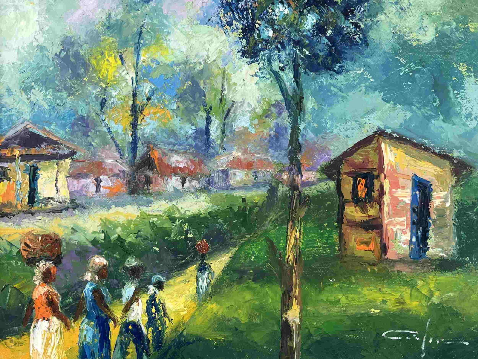 MCM Oil Painting Dieudonne Cedor Haitian Landscape (1 of 6)