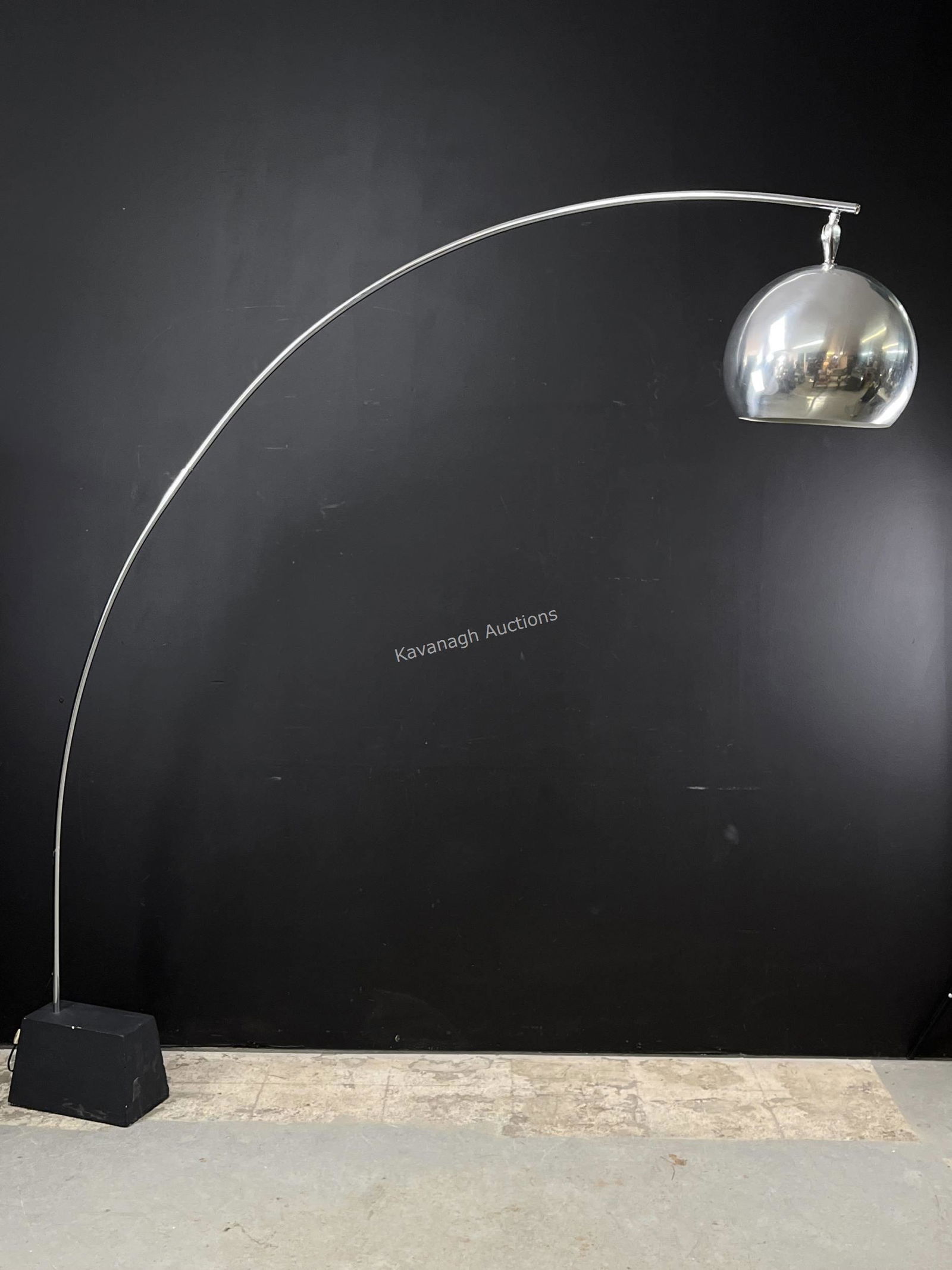 1970s Retro Mid Century Chrome Arc Floor Lamp (1 of 5)