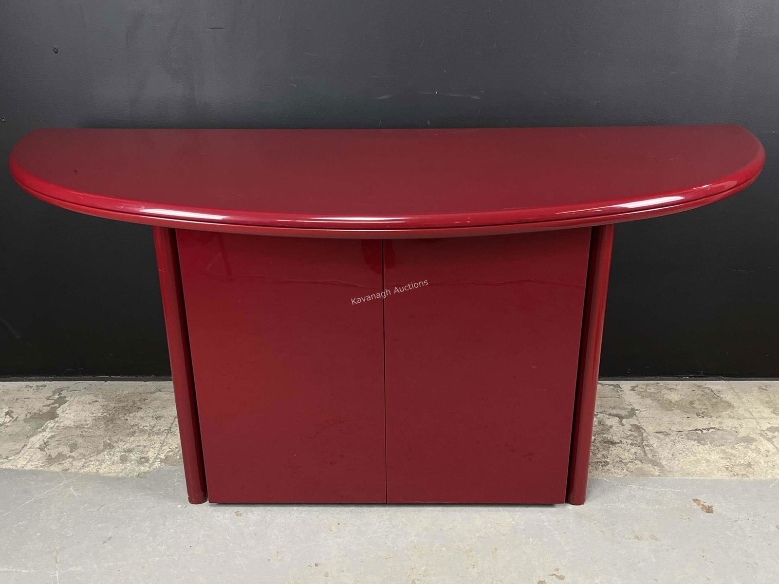 Italian Red Lacquered Modernist Dining Table (1 of 8)
