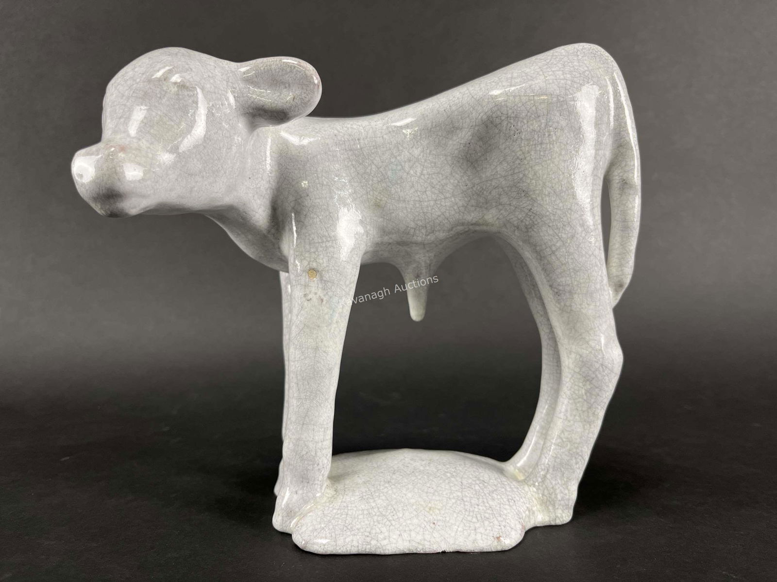 Art Deco Crackle Glaze Germany Calf Figurine (1 of 8)