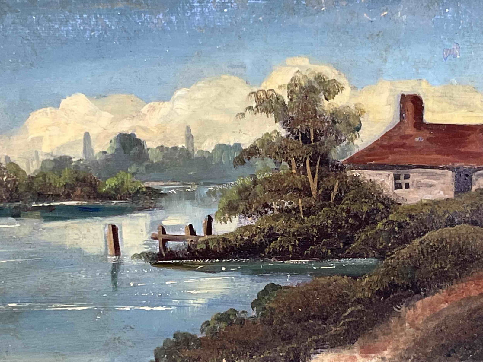 19th C British Landscape Oil on Board Signed Roger (1 of 7)