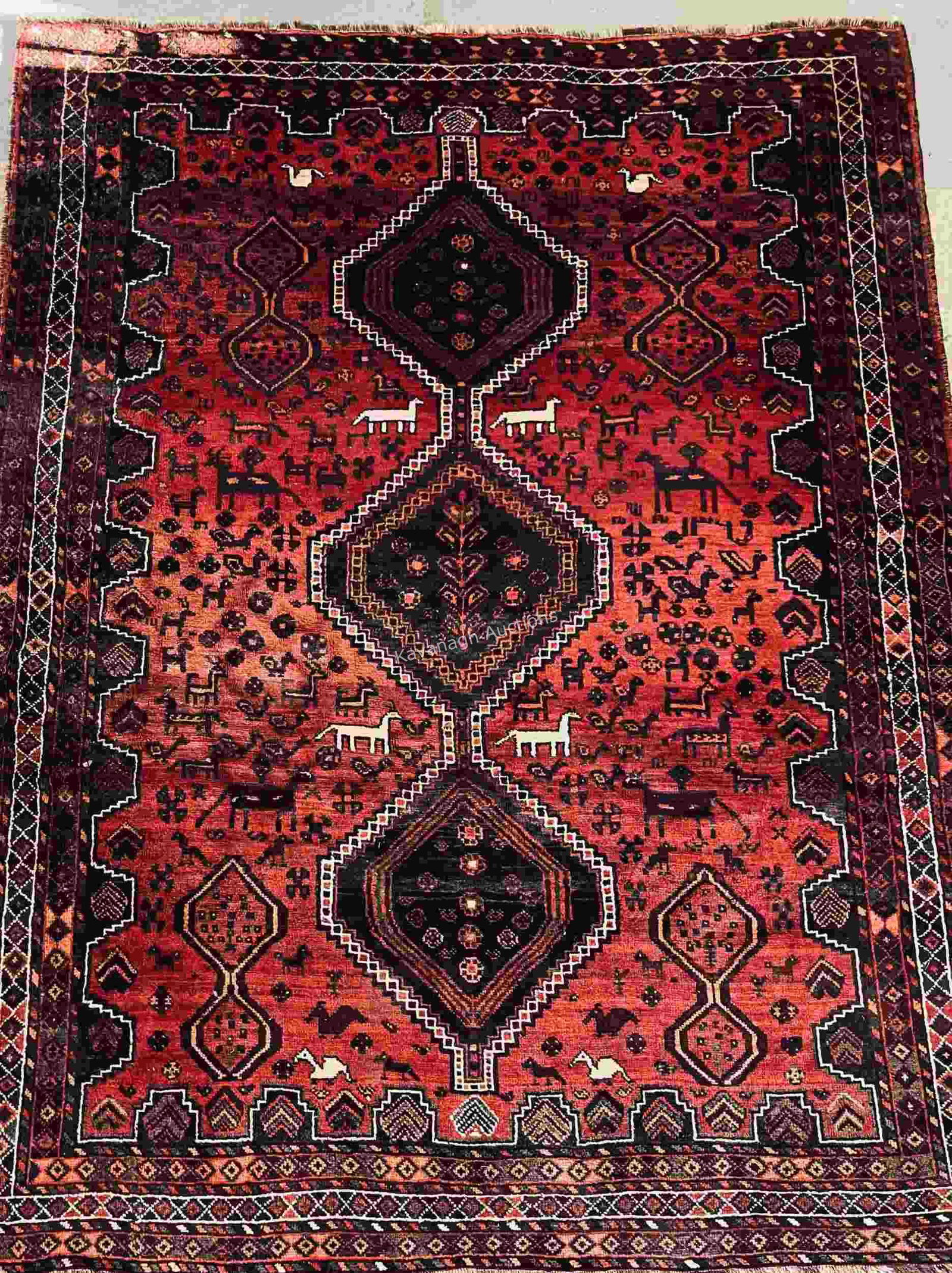 Large Antique Middle Eastern Tribal Wool Carpet (1 of 6)