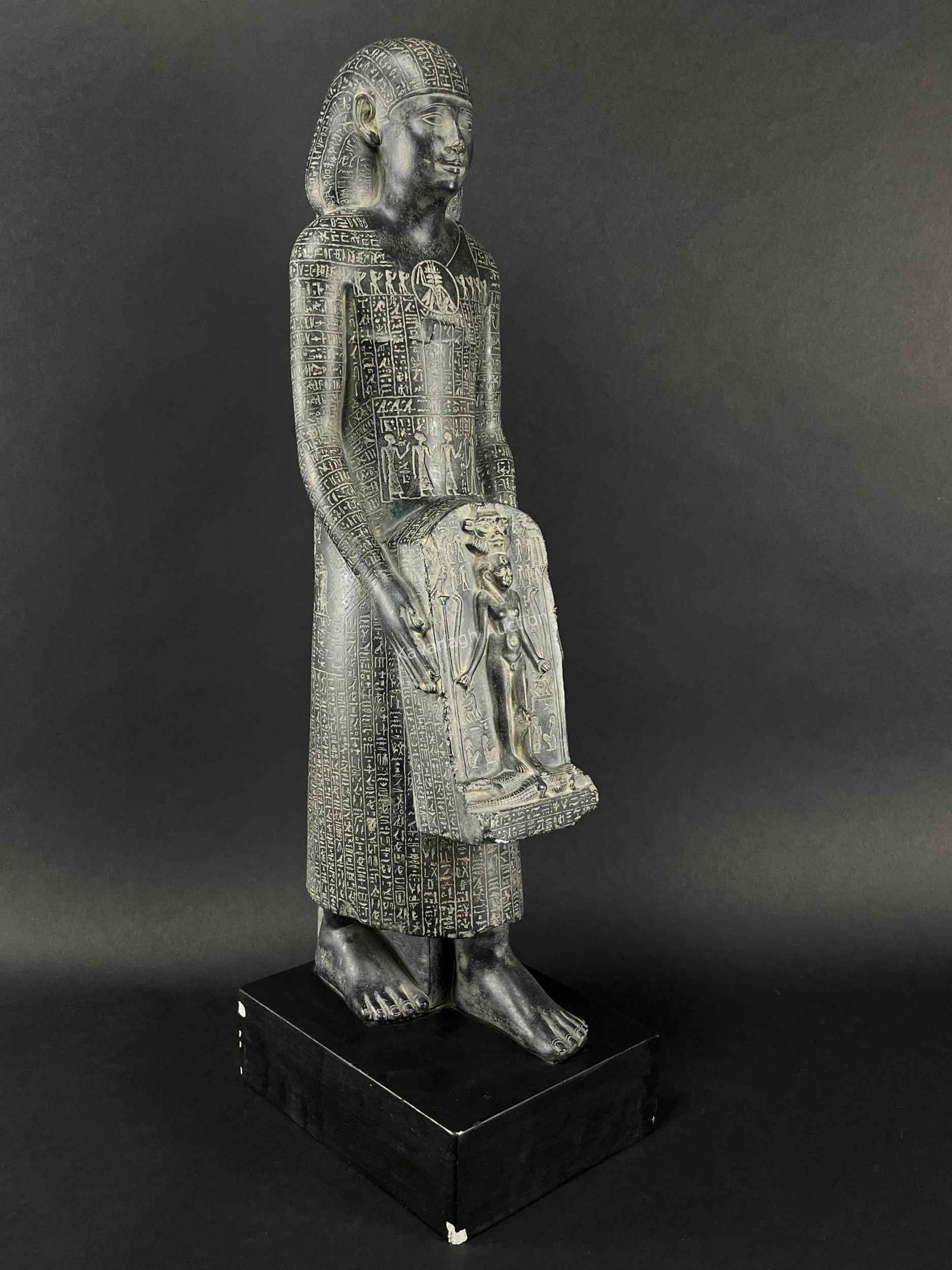 Large Musee Louvre Egyptian Figure Priest Bastet (1 of 10)