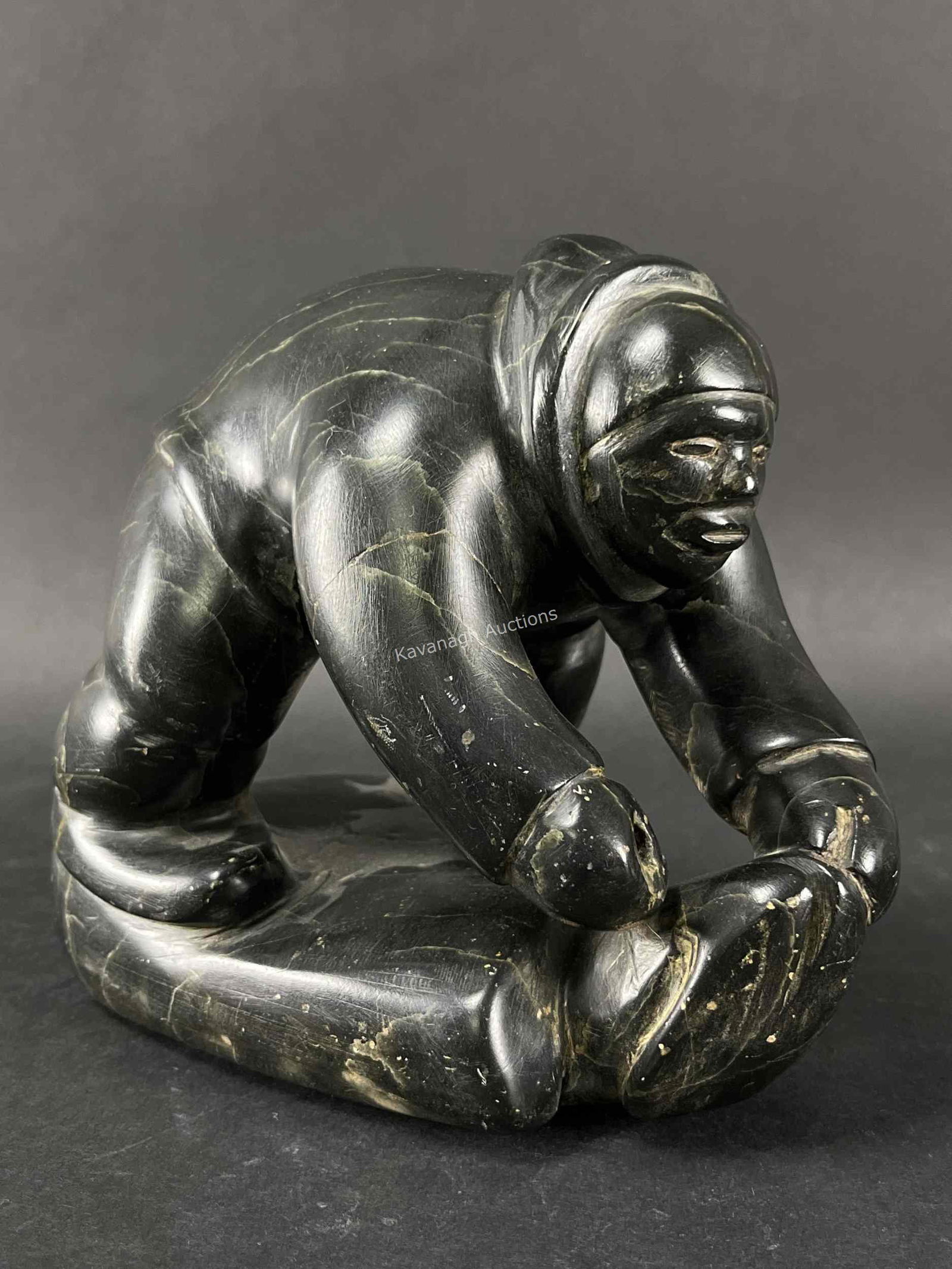 1960s Inuit Carved Stone Figure, Jusi Qumaluk (1 of 7)