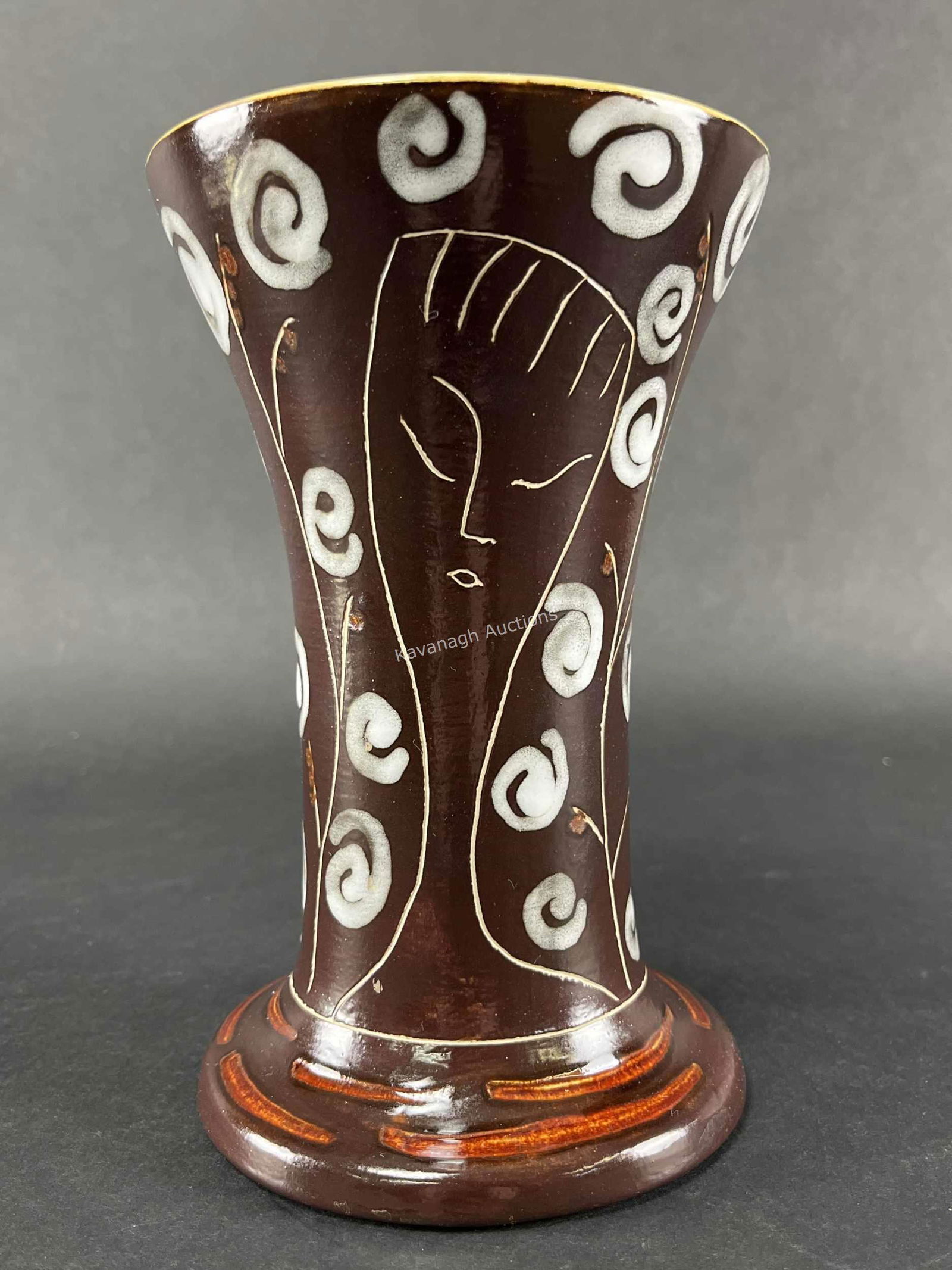 Rare 1960s MCM Wilfrid Roberge Studio Pottery Vase (1 of 6)