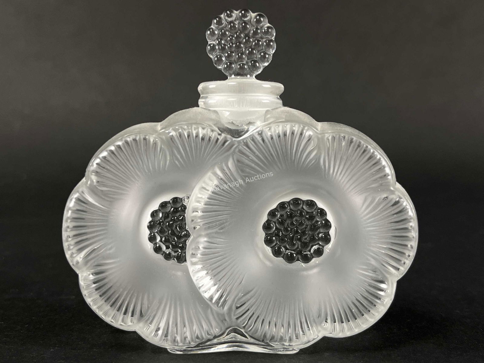 Signed Lalique France Deux Fleurs Perfume Bottle (1 of 6)