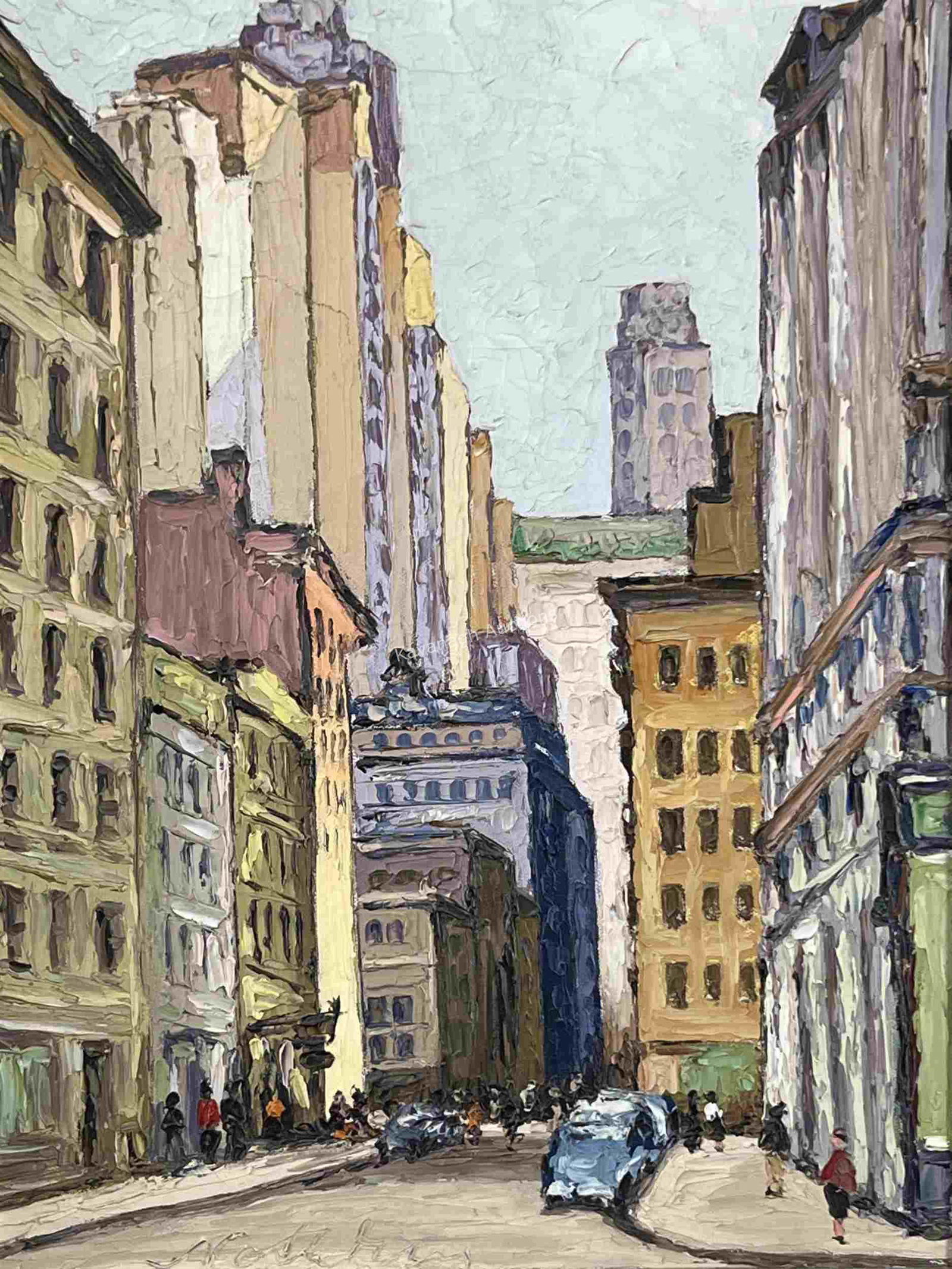 Signed Old Port Montreal MCM Oil Painting (1 of 6)