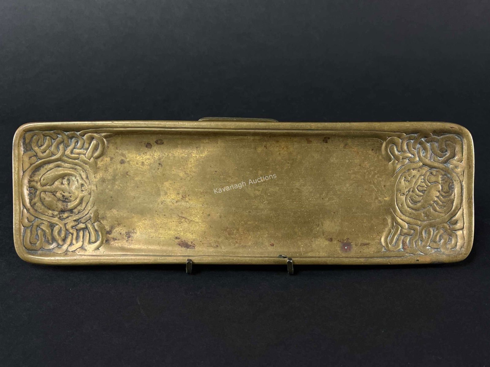 Tiffany Studios New York Bronze Zodiac Pen Tray (1 of 6)