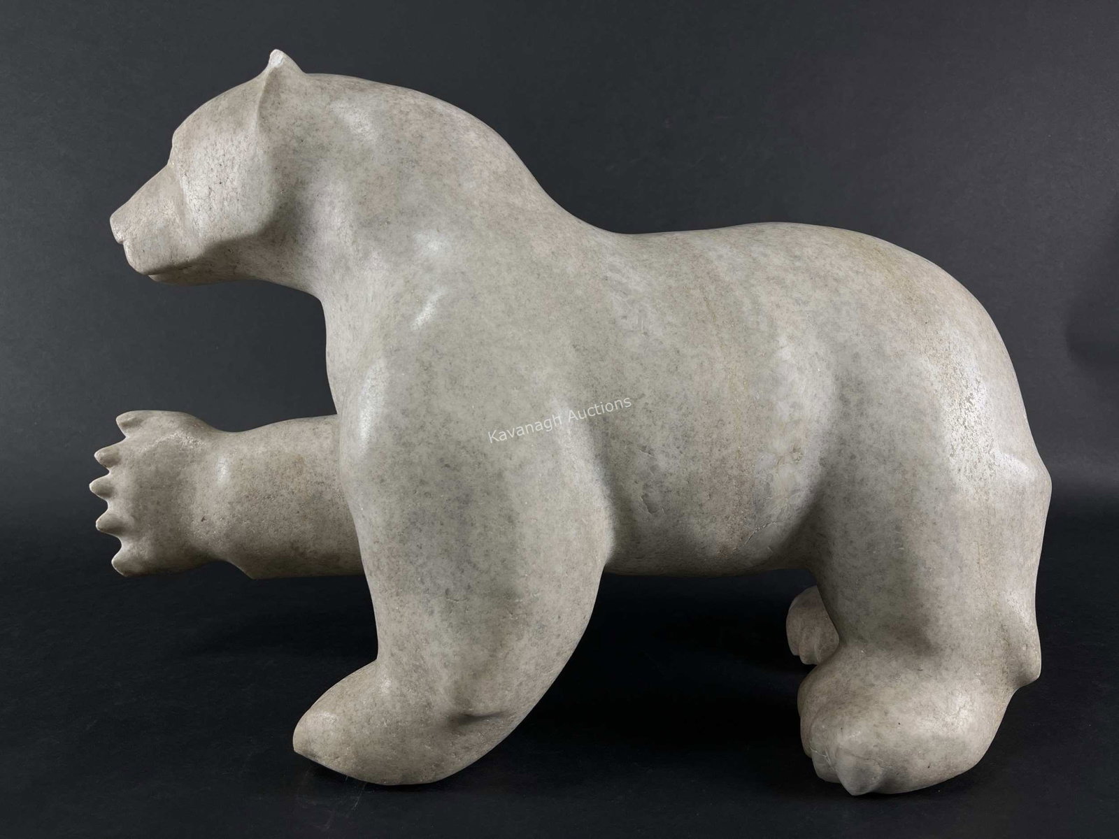 Large Aqjangajuk Shaa Inuit Carved Soapstone Polar Bear (1 of 12)