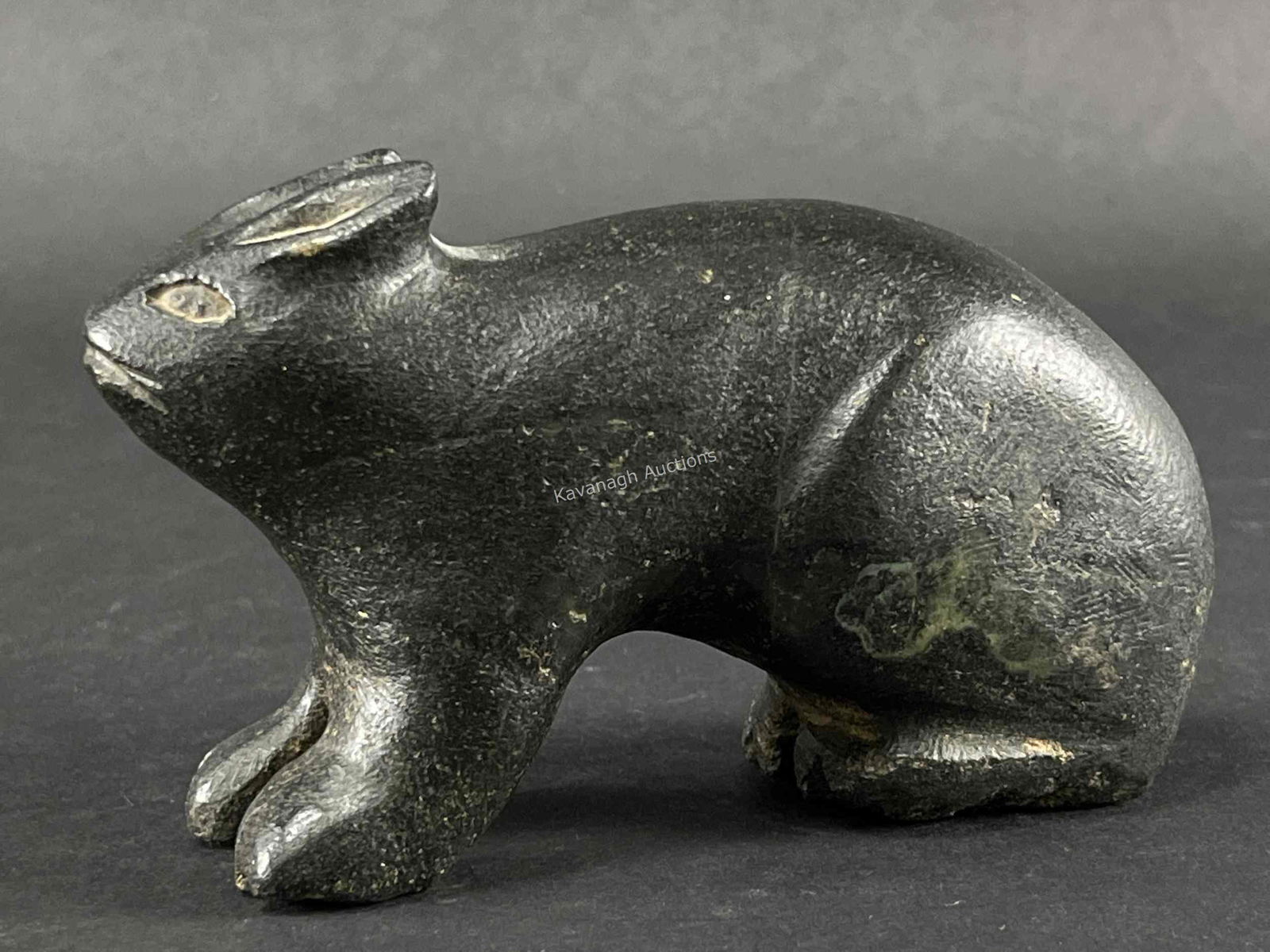 Rare Antique Inuit Carved Soapstone Rabbit (1 of 7)