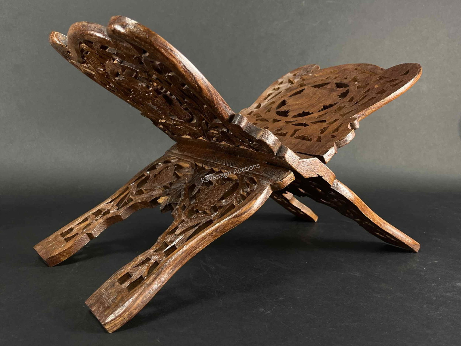 Moroccan Hand Carved Wooden Folding Book Holder (1 of 7)
