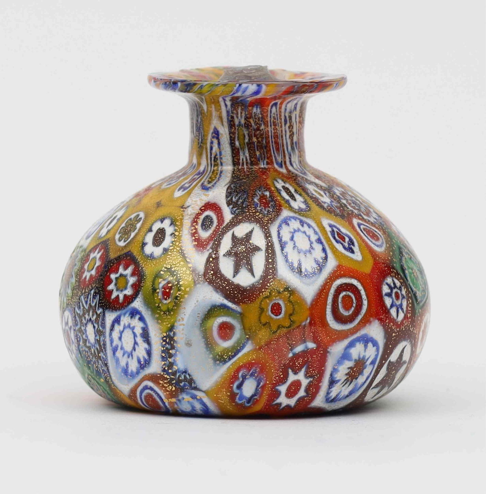 Murano Perfume Bottle, Golden Quilt Millefiori (1 of 7)
