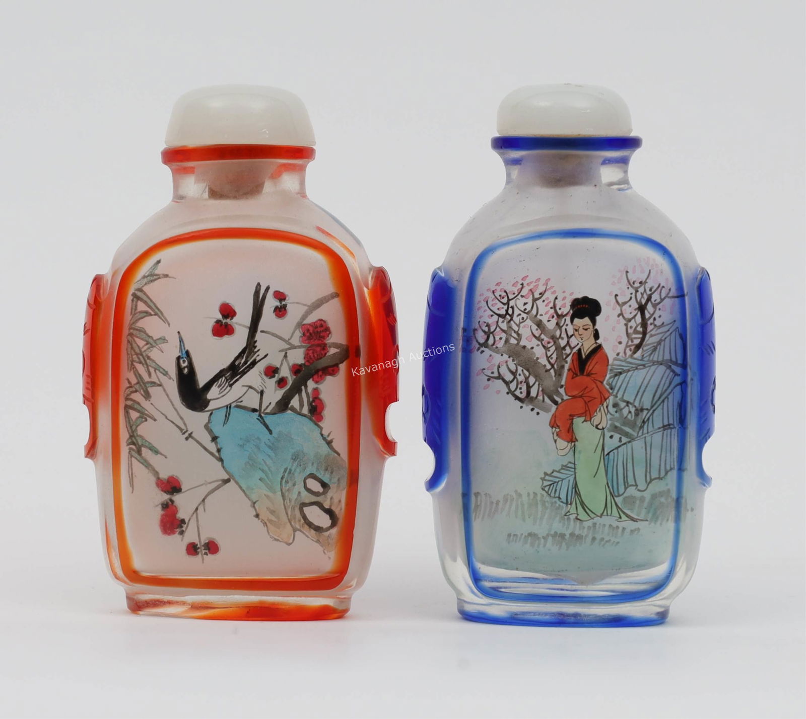2 Chinese Peking Glass Painted Snuff Bottles (1 of 11)