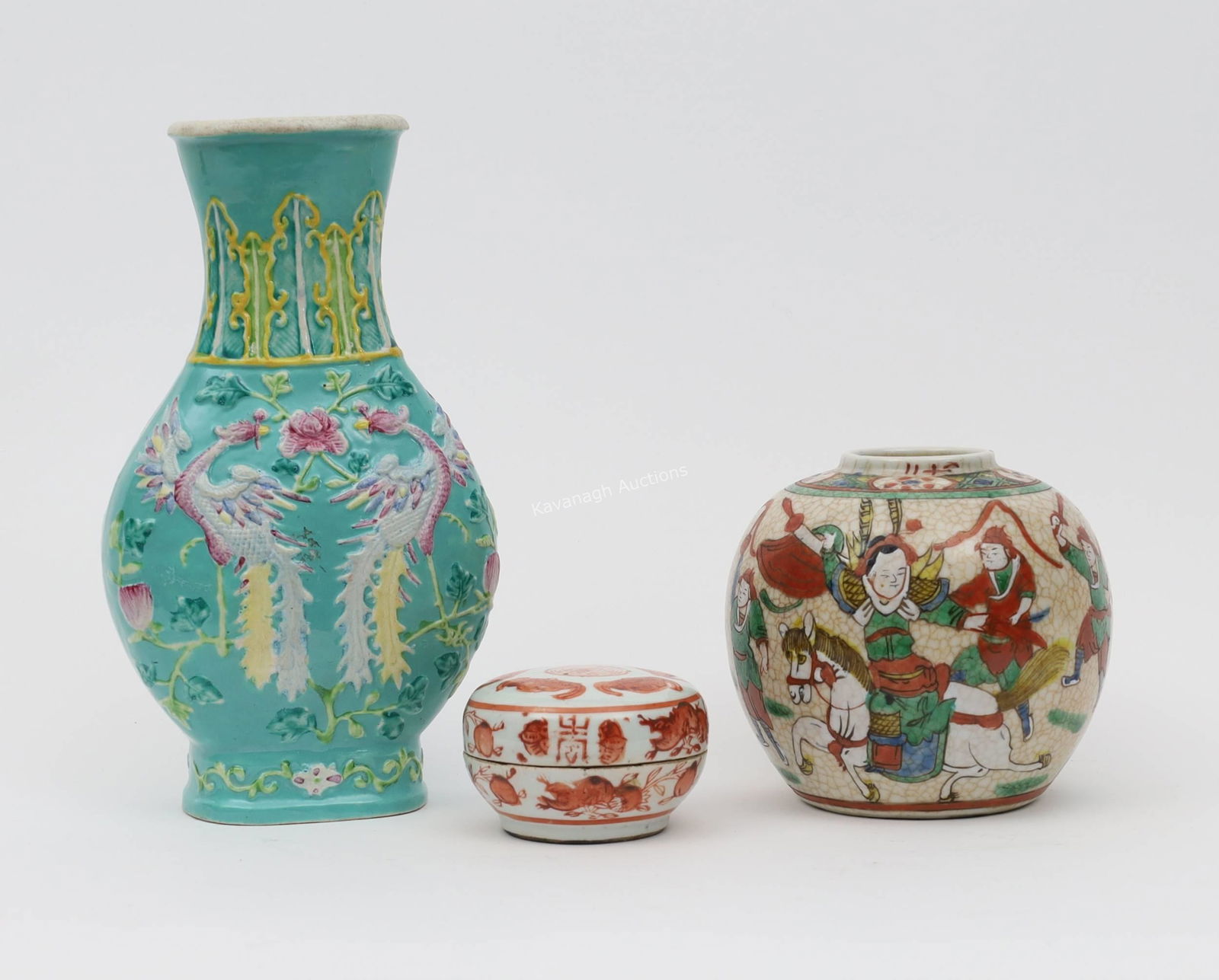 Lot Chinese Porcelain, Vase, Box, Jar (1 of 14)