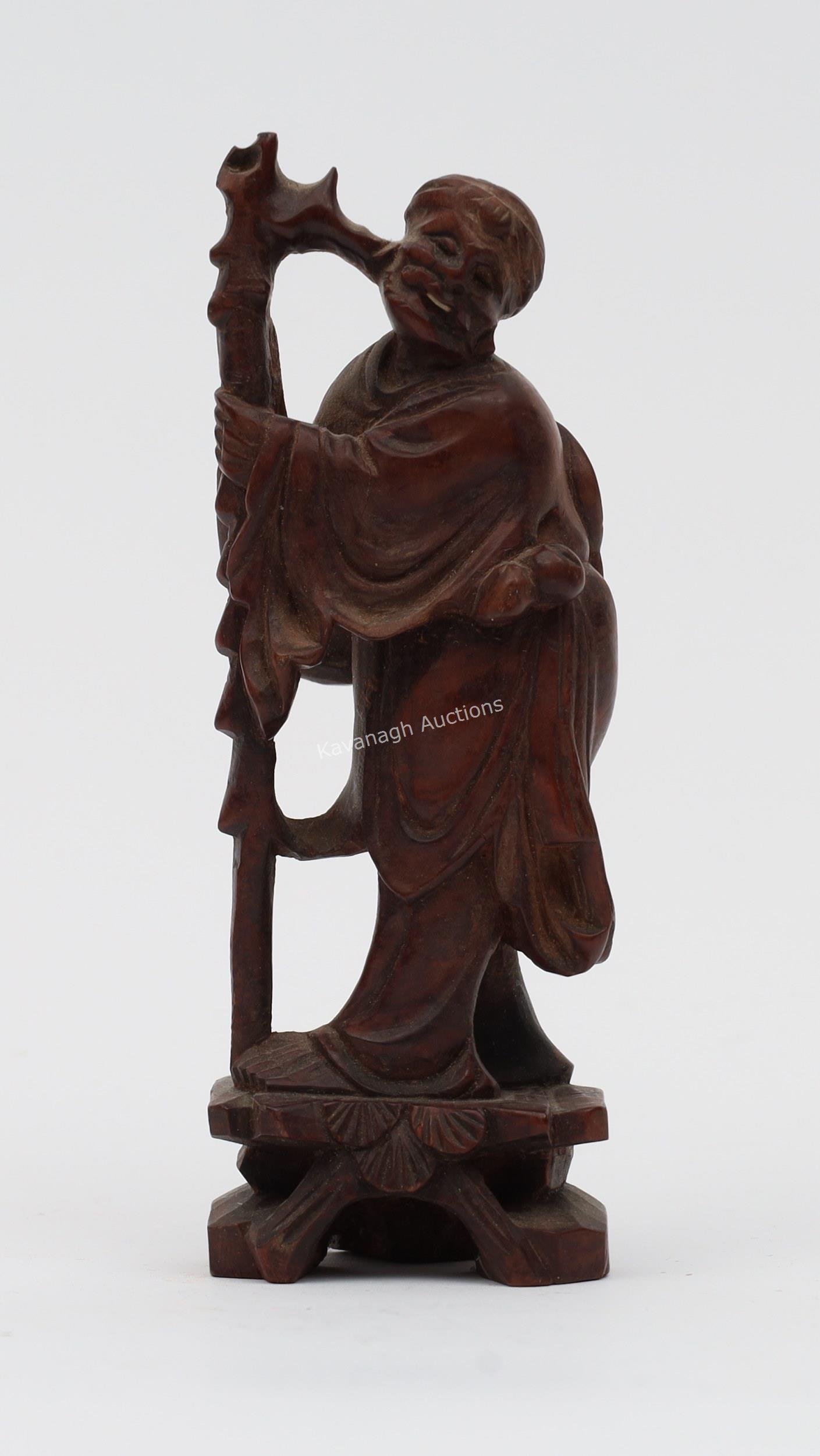 Chinese Carved Rosewood Figure (1 of 11)