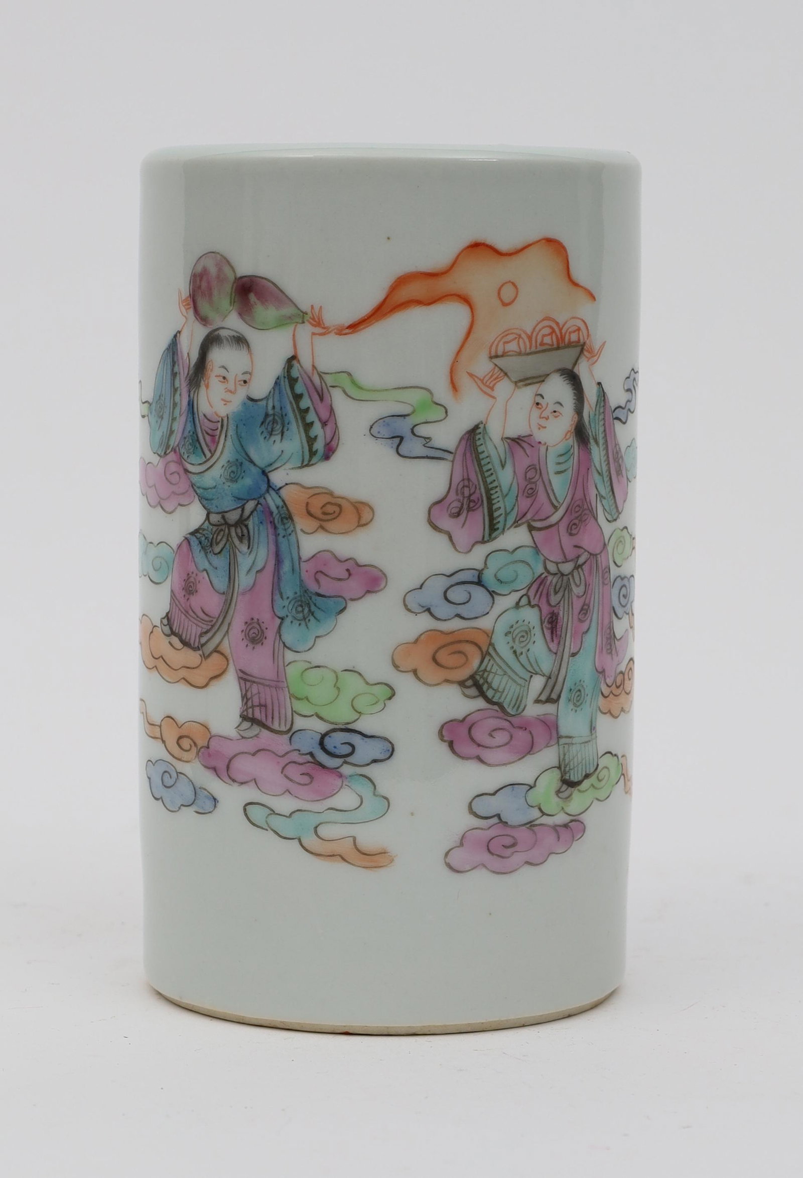 Chinese Brush Pot: Chinese Brush Pot. 4.75 Inches H X 2.75 Diameter.
