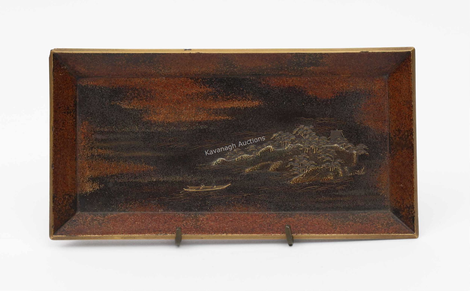 Japanese Meiji Period Gilt Black Lacquer Tray (1 of 9)