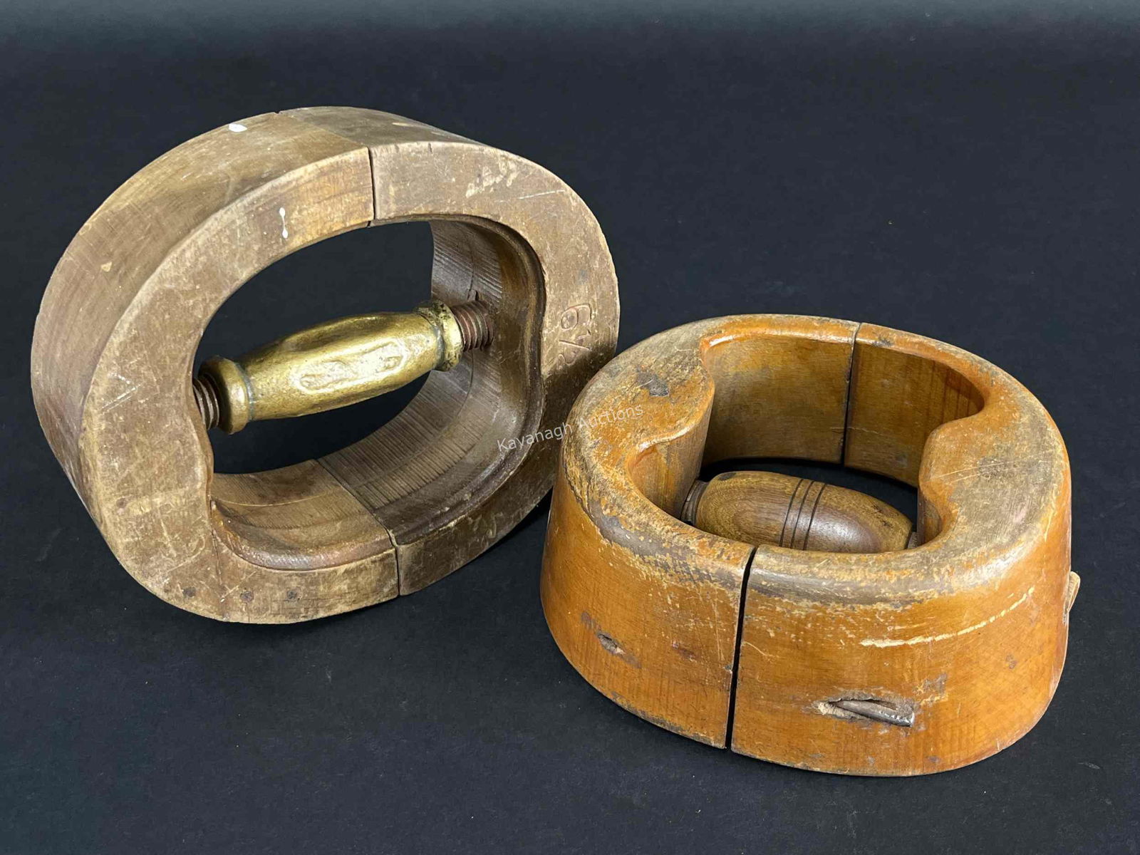 Lot Antique Wood Carved Millinery Hat Stretchers (1 of 6)