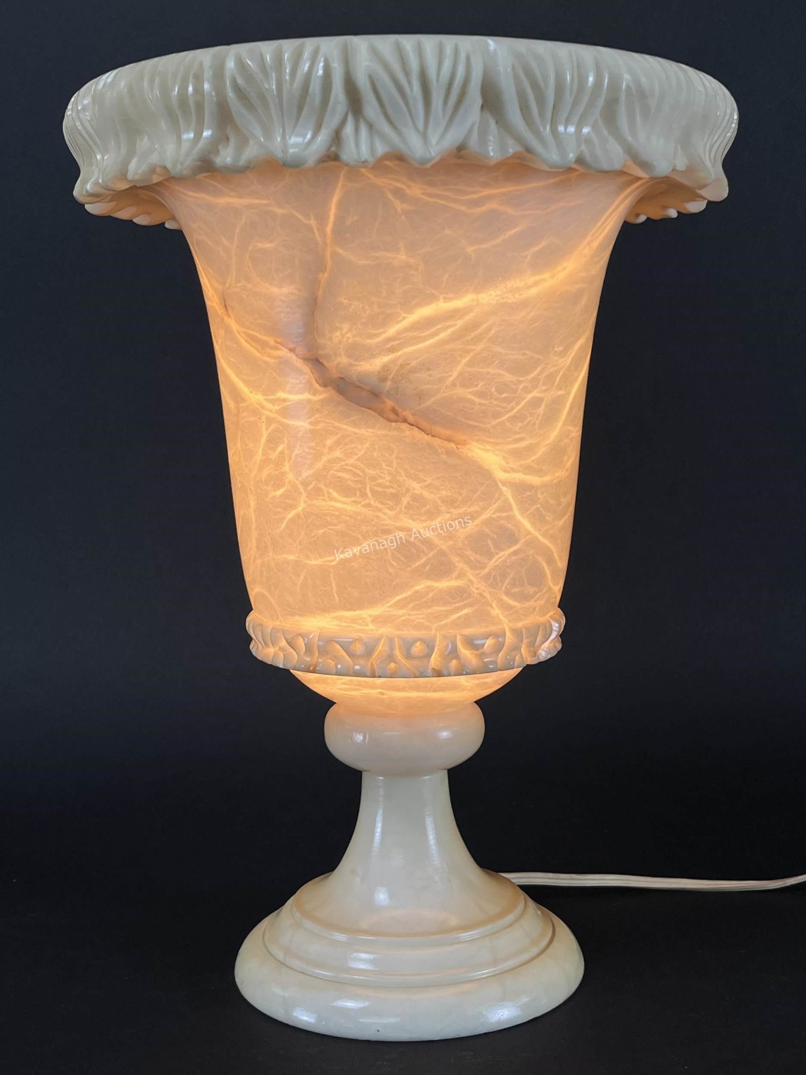 Italian Medici Style Alabaster Urn Lamp (1 of 9)