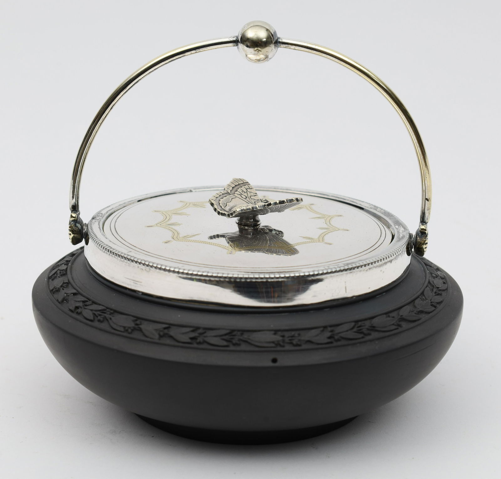 Rare Early 1800s Wedgwood Black Basalt Covered Jar (1 of 11)