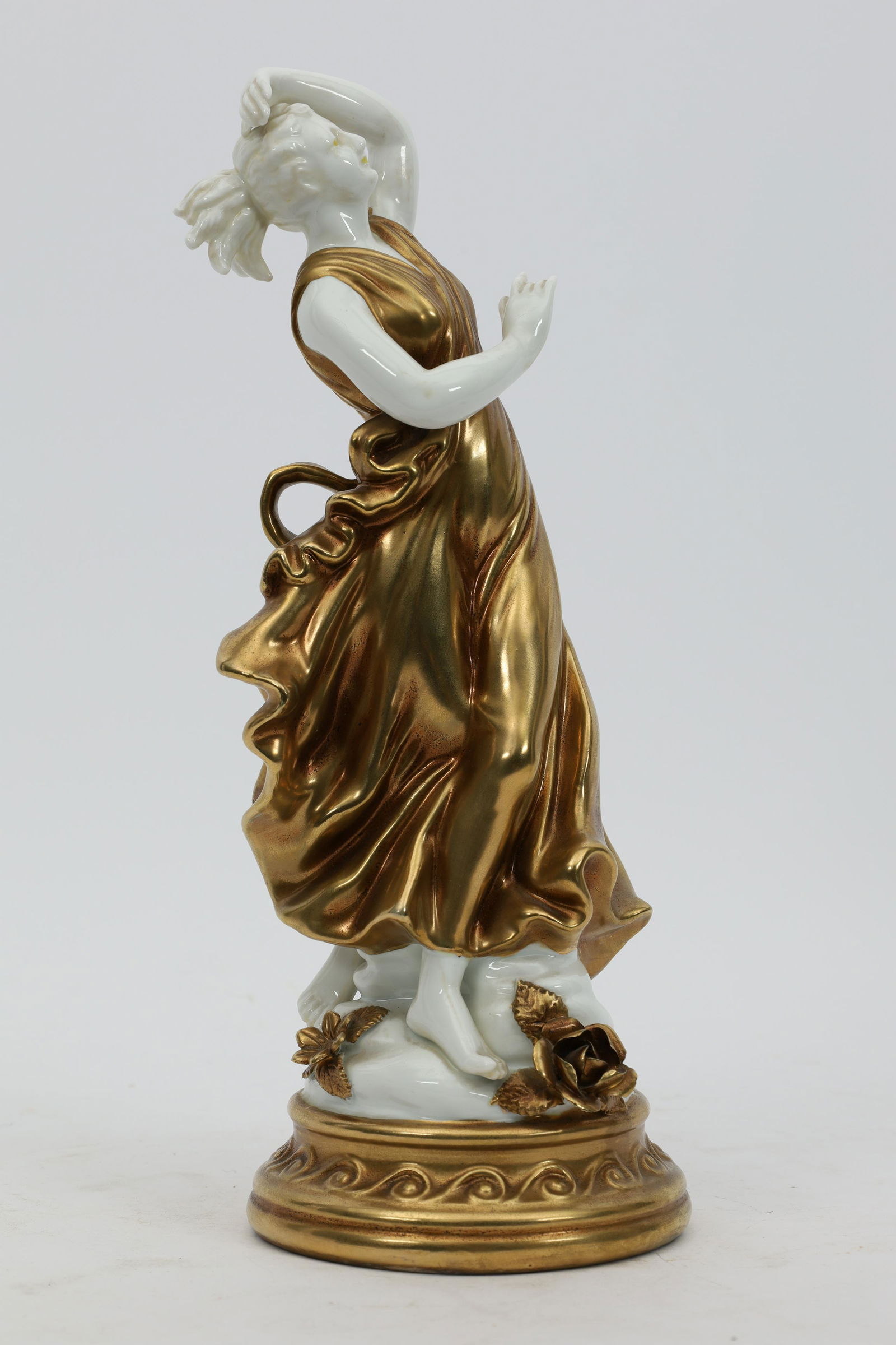 Antique Capodimonte White And Gilt Female Figurine (1 of 5)