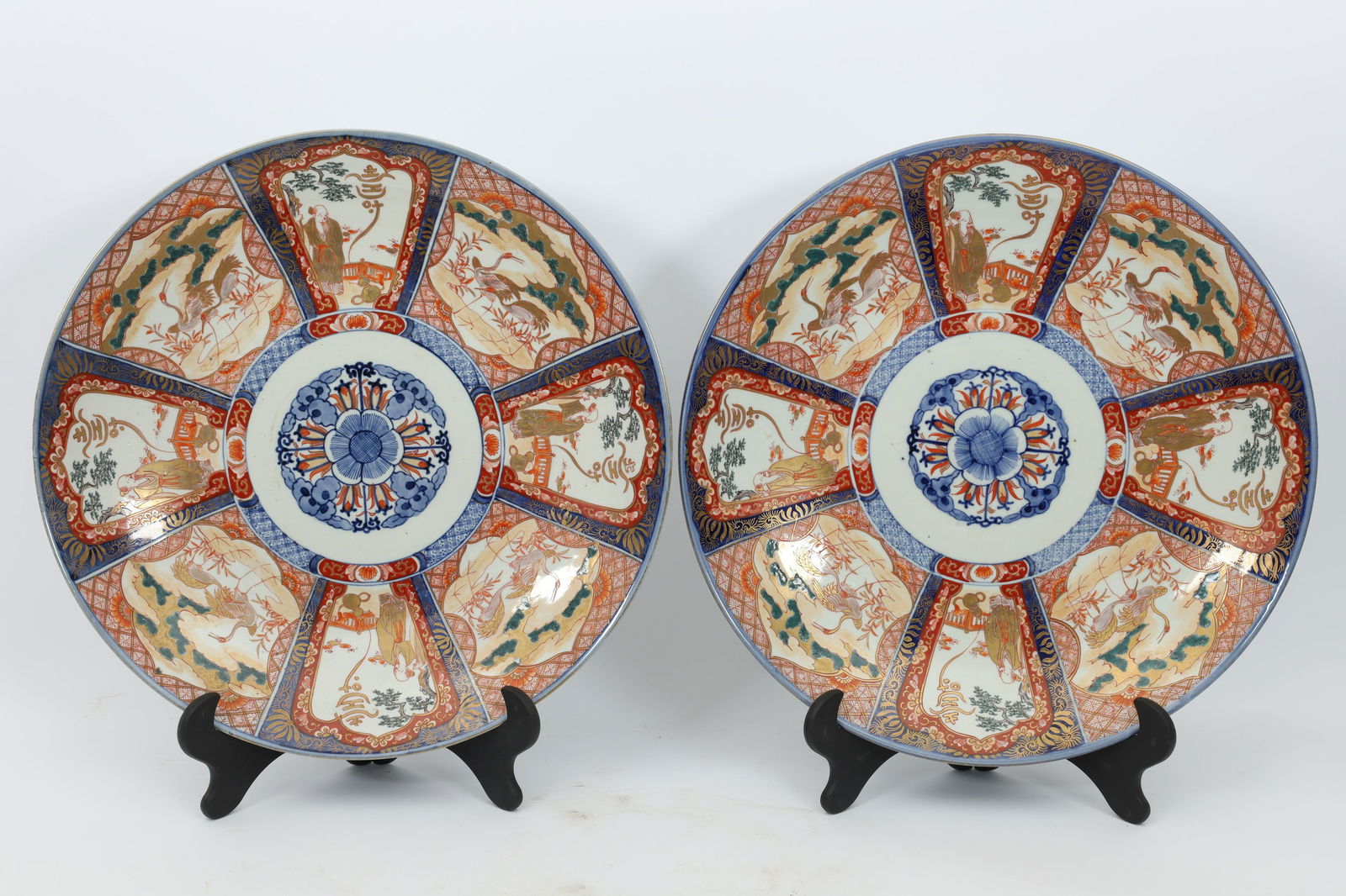 Pair Of Antique Japanese Imari Chargers (1 of 6)