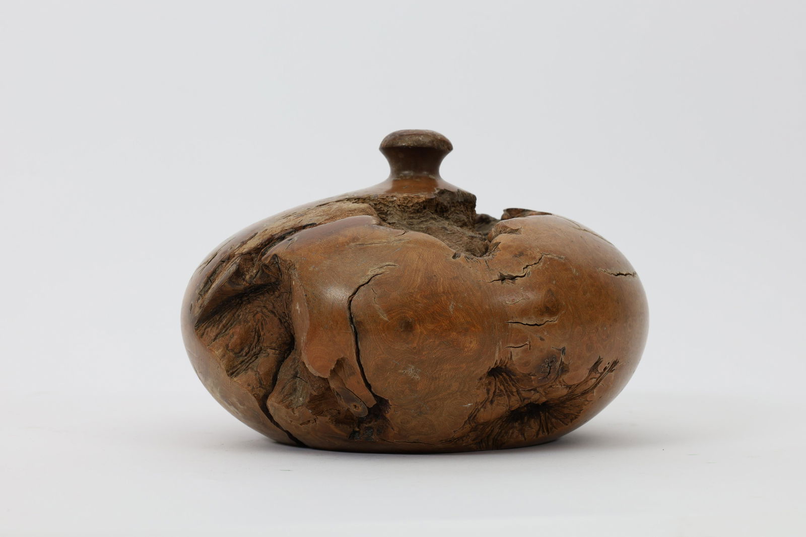 Signed Manzanita Burl Wood Vase Clead Christensen (1 of 8)