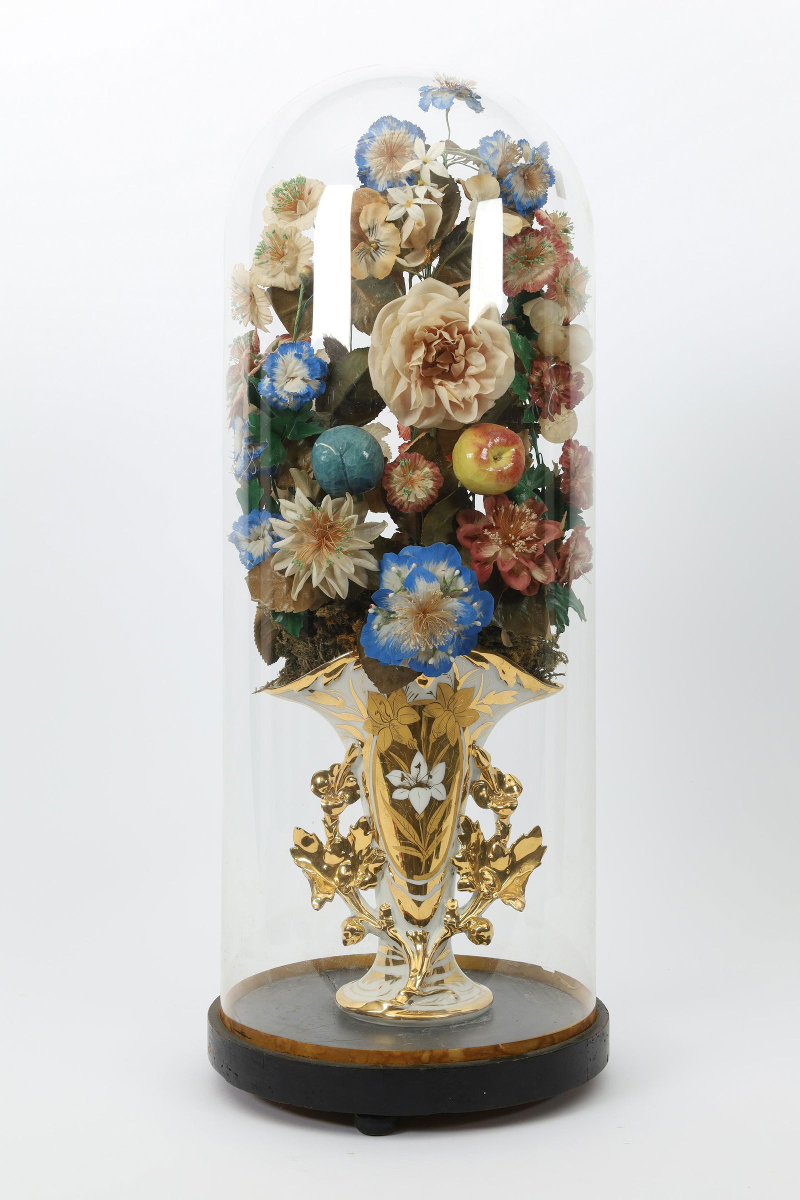 Large Victorian Glass Dome With Flowers (1 of 5)