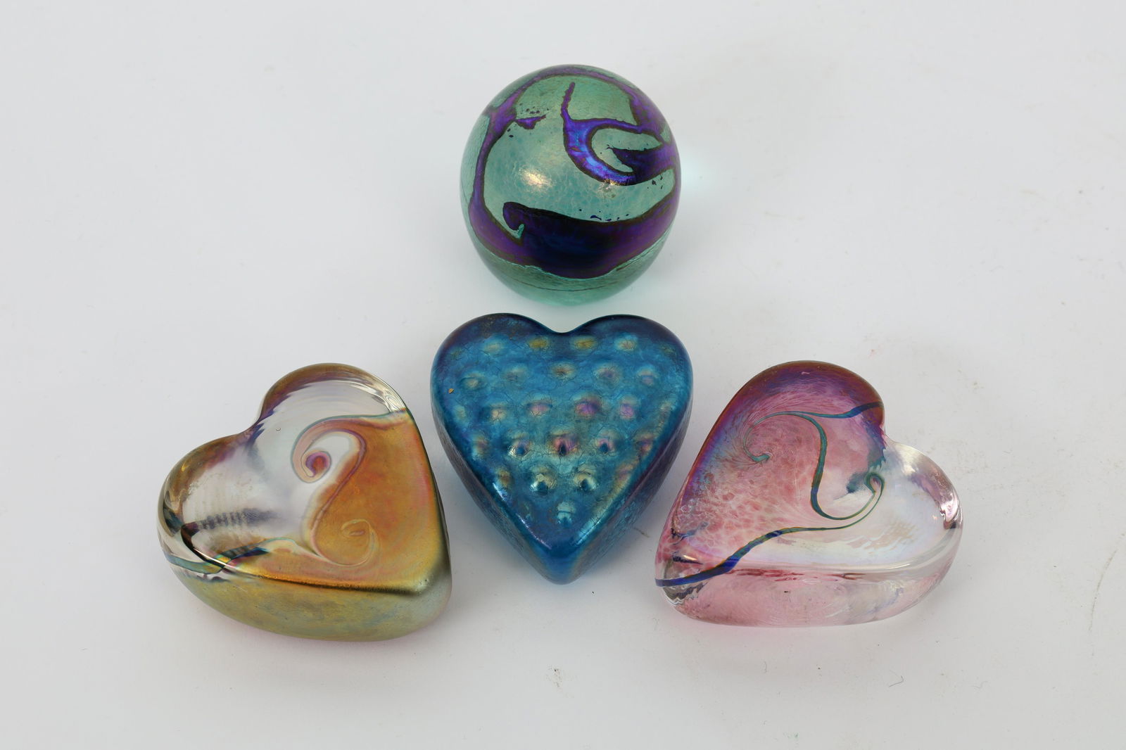 Lot 4 Signed Robert Held Art Glass Paperweights (1 of 4)