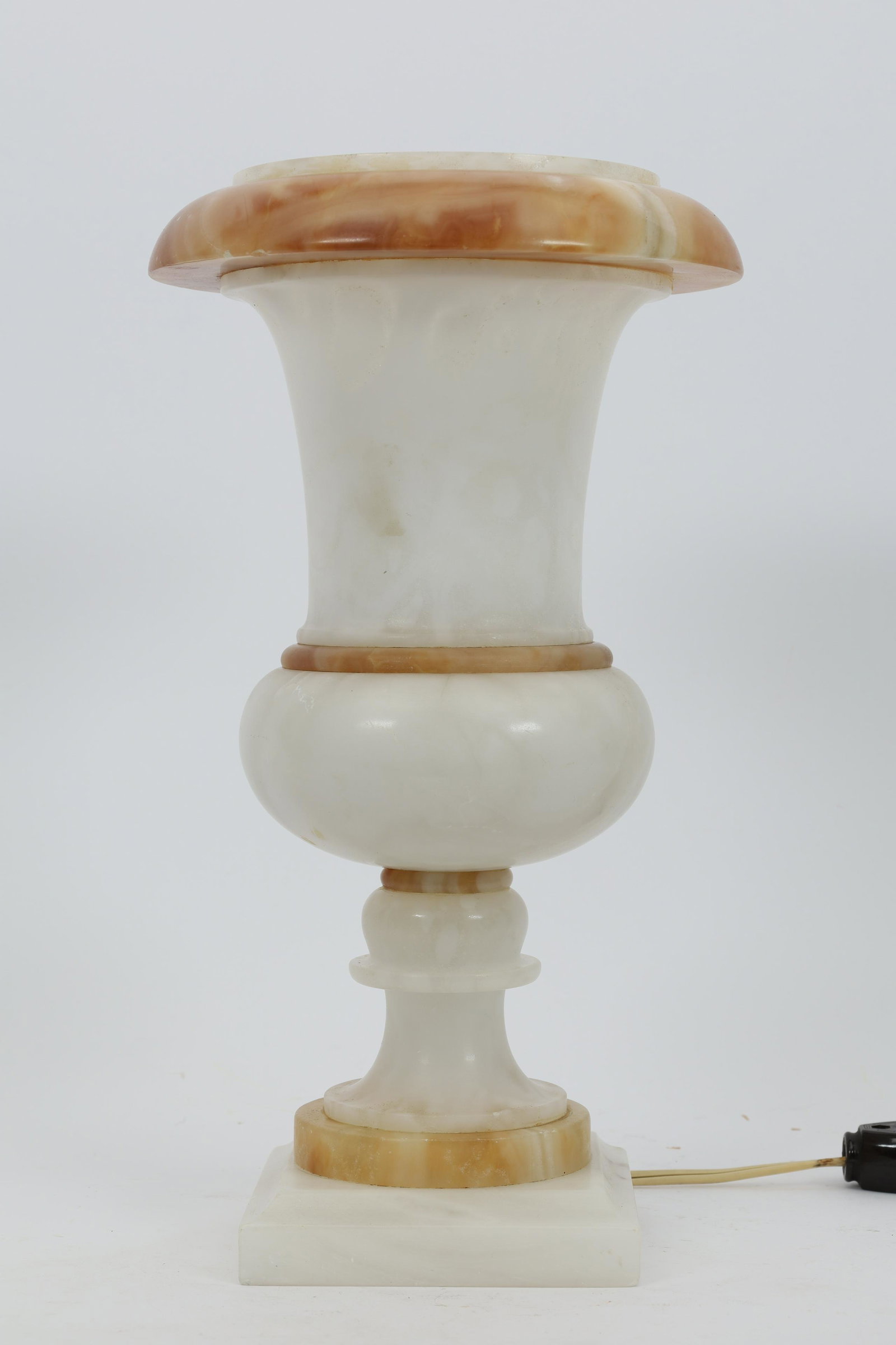 Old Classic Urn Shaped Alabaster Lamp (1 of 4)