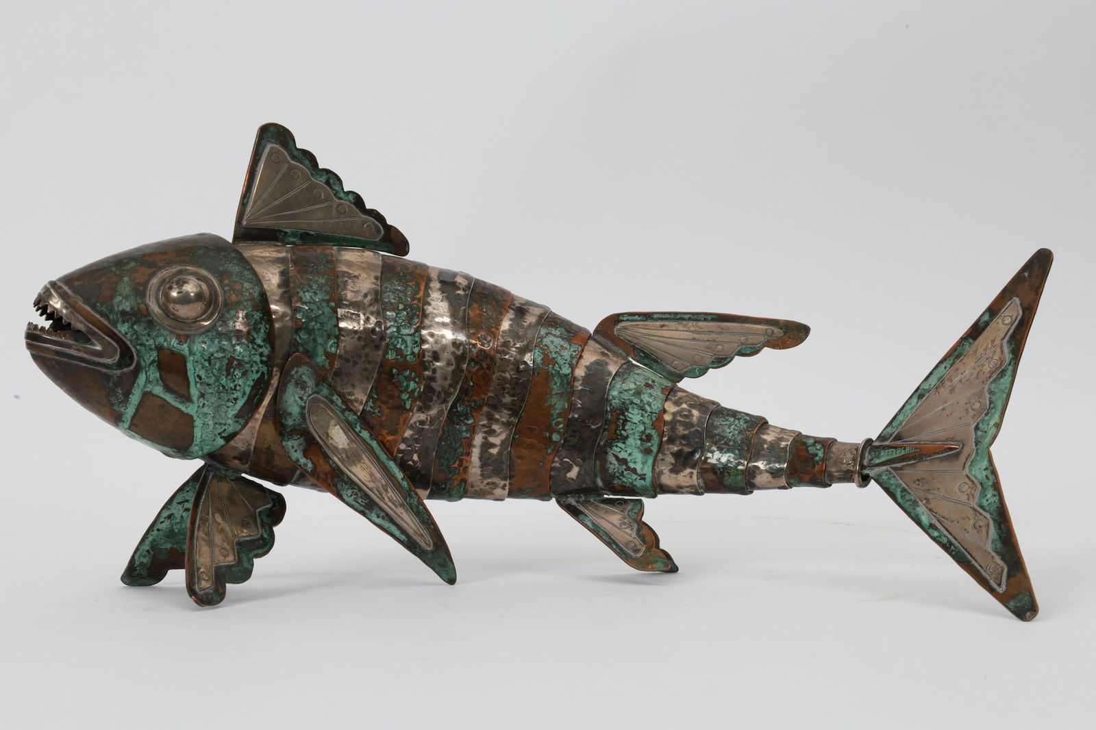 Graziella Laffi Brutalist Metal Fish Sculpture (1 of 7)