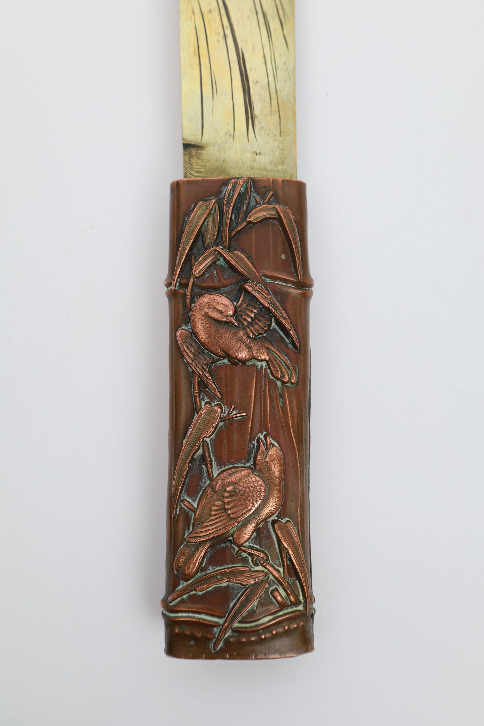 Antique Meiji Japanese Letter Opener, Birds (1 of 6)