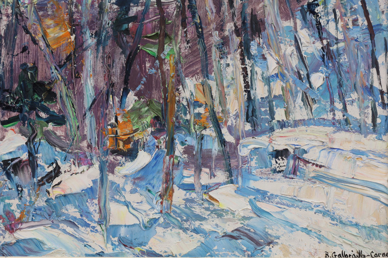 B Galbraith-cornell Oil On Panel Sun Thru Woods (1 of 6)