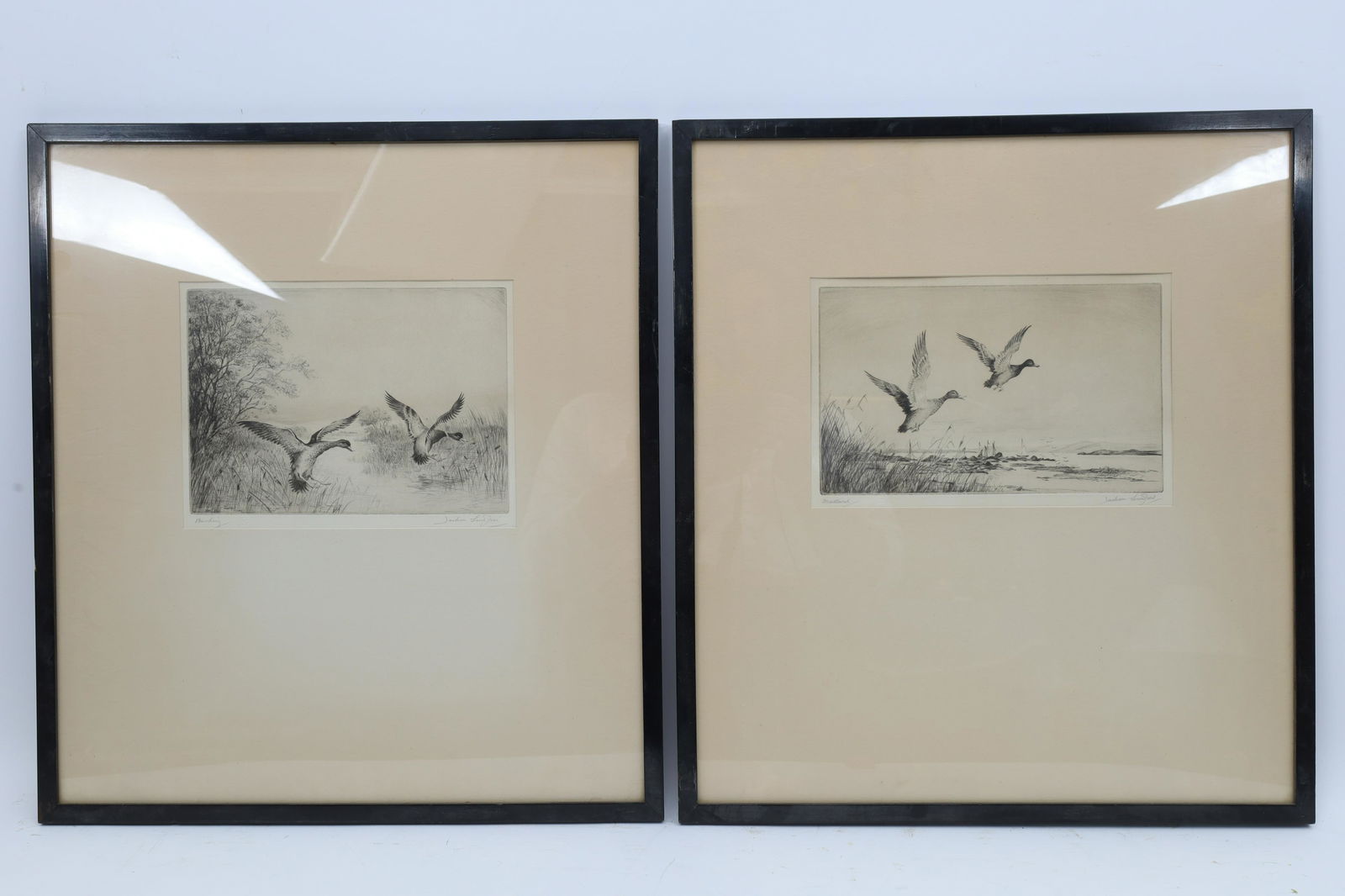 Pair Of Jackson Simpson Etchings, Mallards / Ducks (1 of 10)