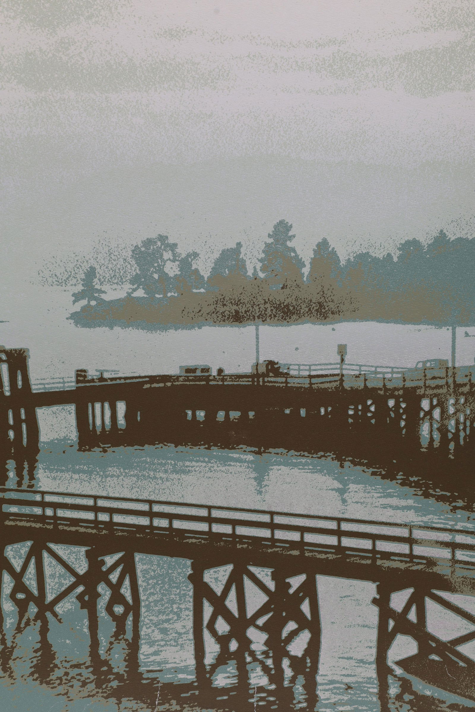 Laura Downey Coloured Serigraph, Salt Spring 1 (1 of 5)