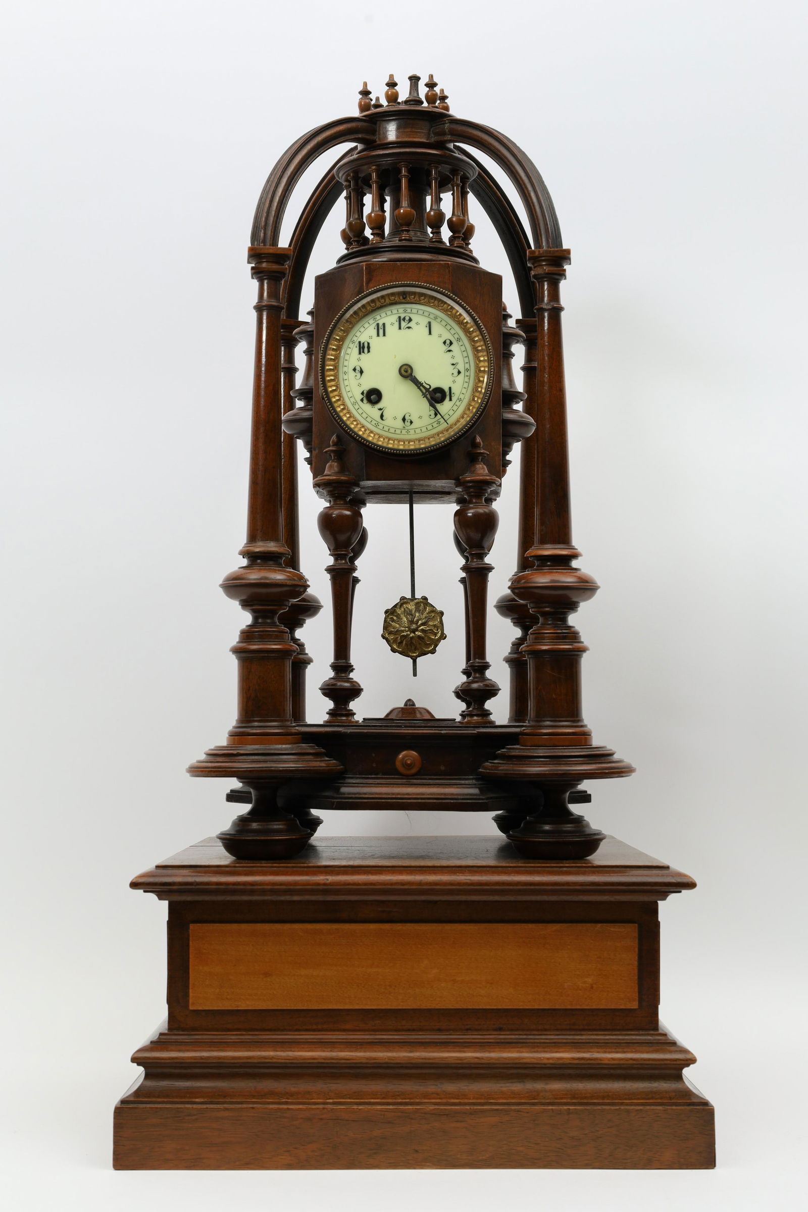 Victorian Gothic Revival Clock French Movement (1 of 11)