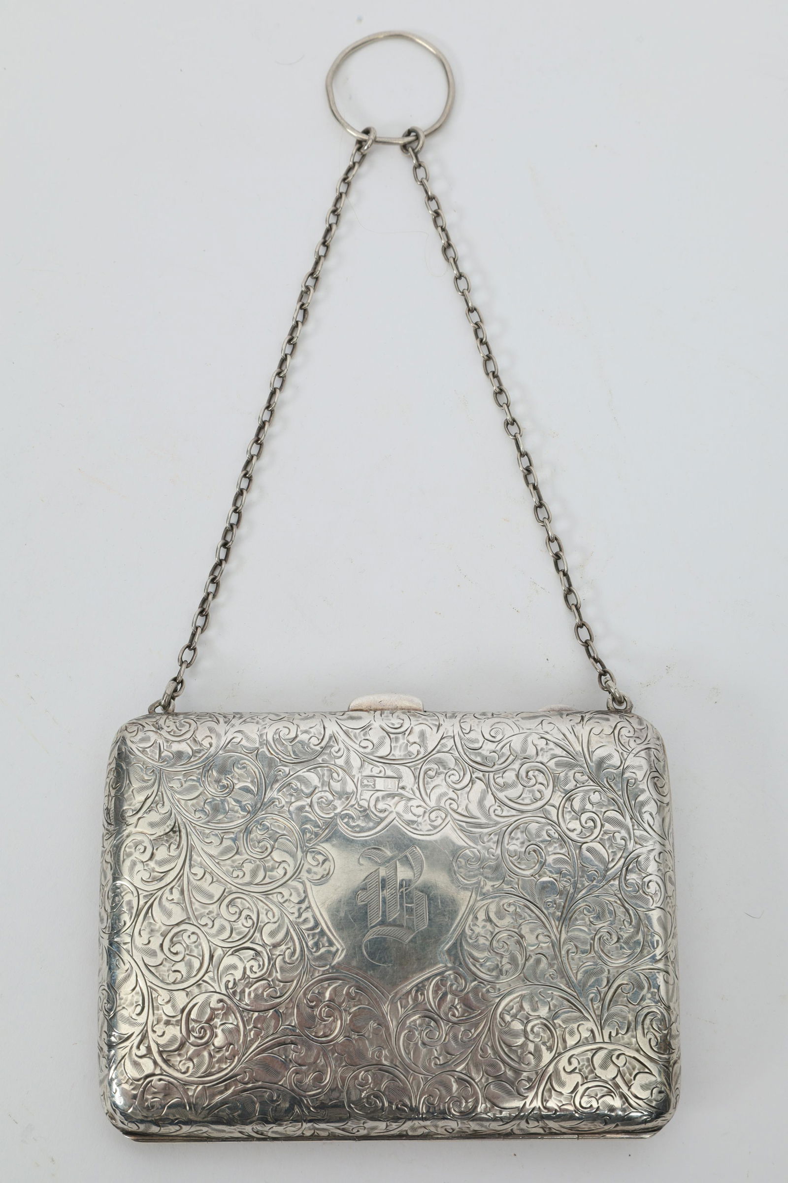 English Sterling Silver Chased Lady's Purse 1910 (1 of 7)