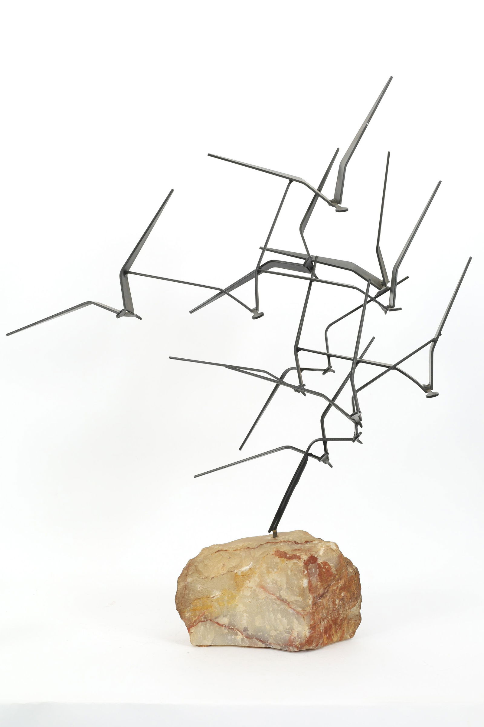 Curtis Jere Signed Sculpture, Birds in Flight: Curtis Jere Signed Sculpture, Birds in Flight. Measures 28 inches H x 23 W.