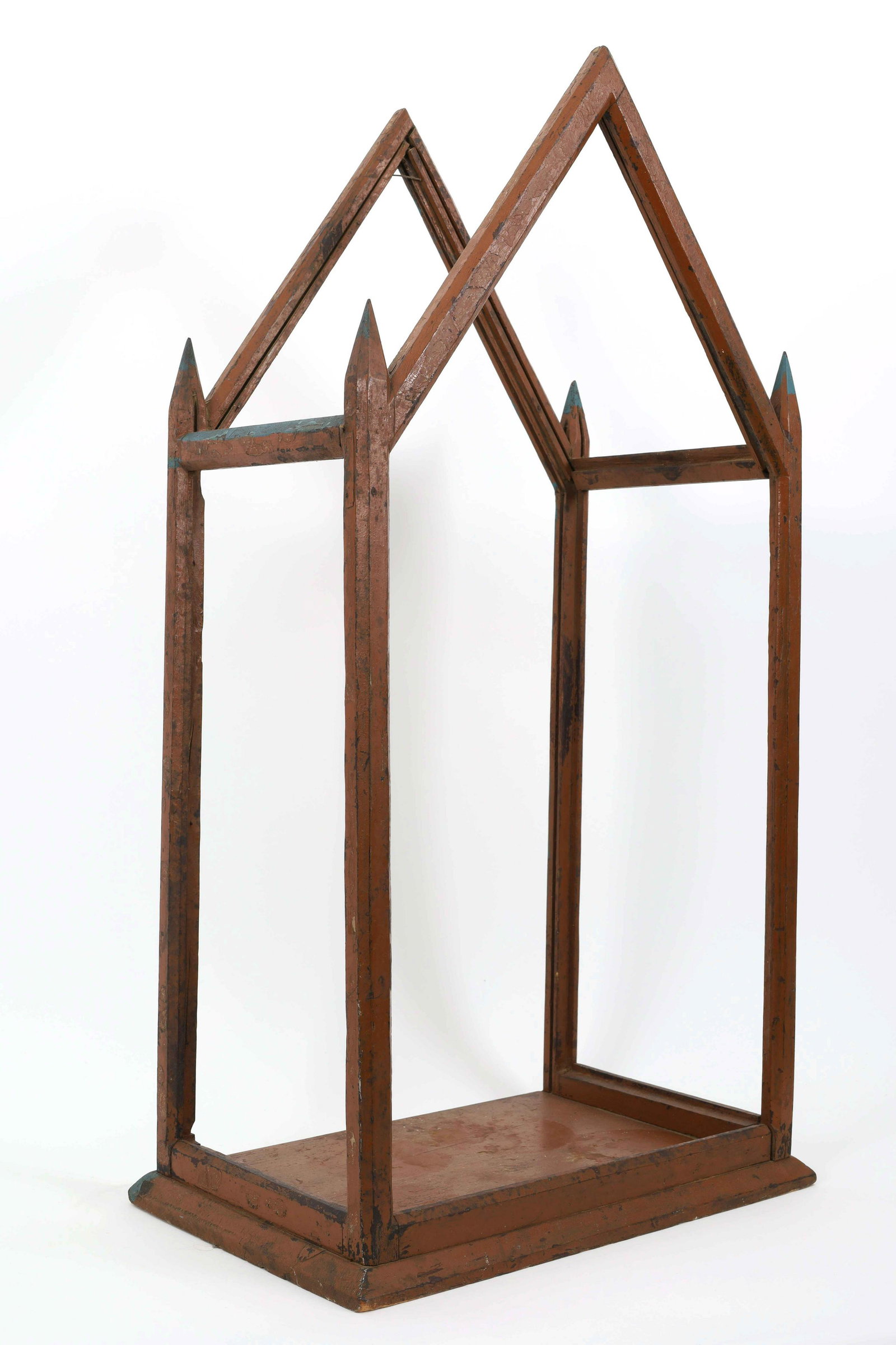 Antique Quebec Church Tabernacle Bain Marie Display Cabinet Altar: Antique Quebec Church Tabernacle Bain Marie Display Cabinet Altar, Original Brown and blue paint. 28.5 inches tall 15 inches wide 10 inches deep