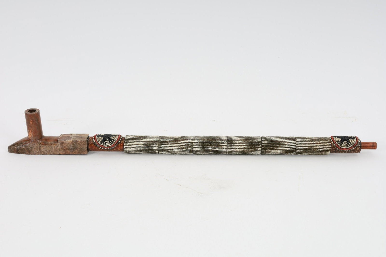 Native American Beaded Peace Pipe: Native American Beaded Peace Pipe. 24 inches