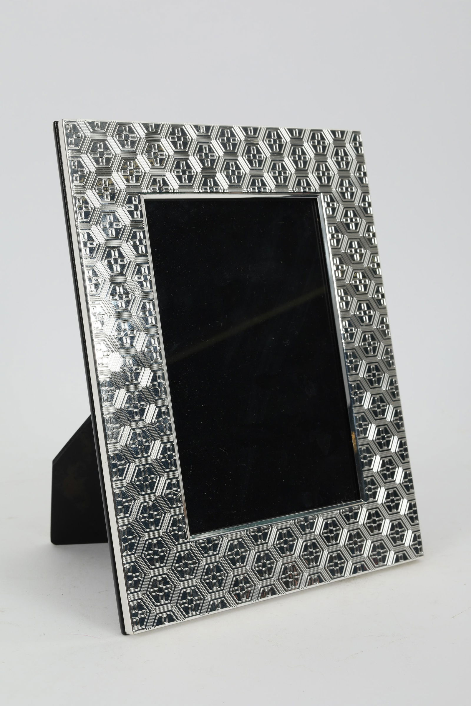 Christofle Silver Plated Picture Frame: Christofle Silver Plated Picture Frame. Measures 8.5 x 6.5 inches.