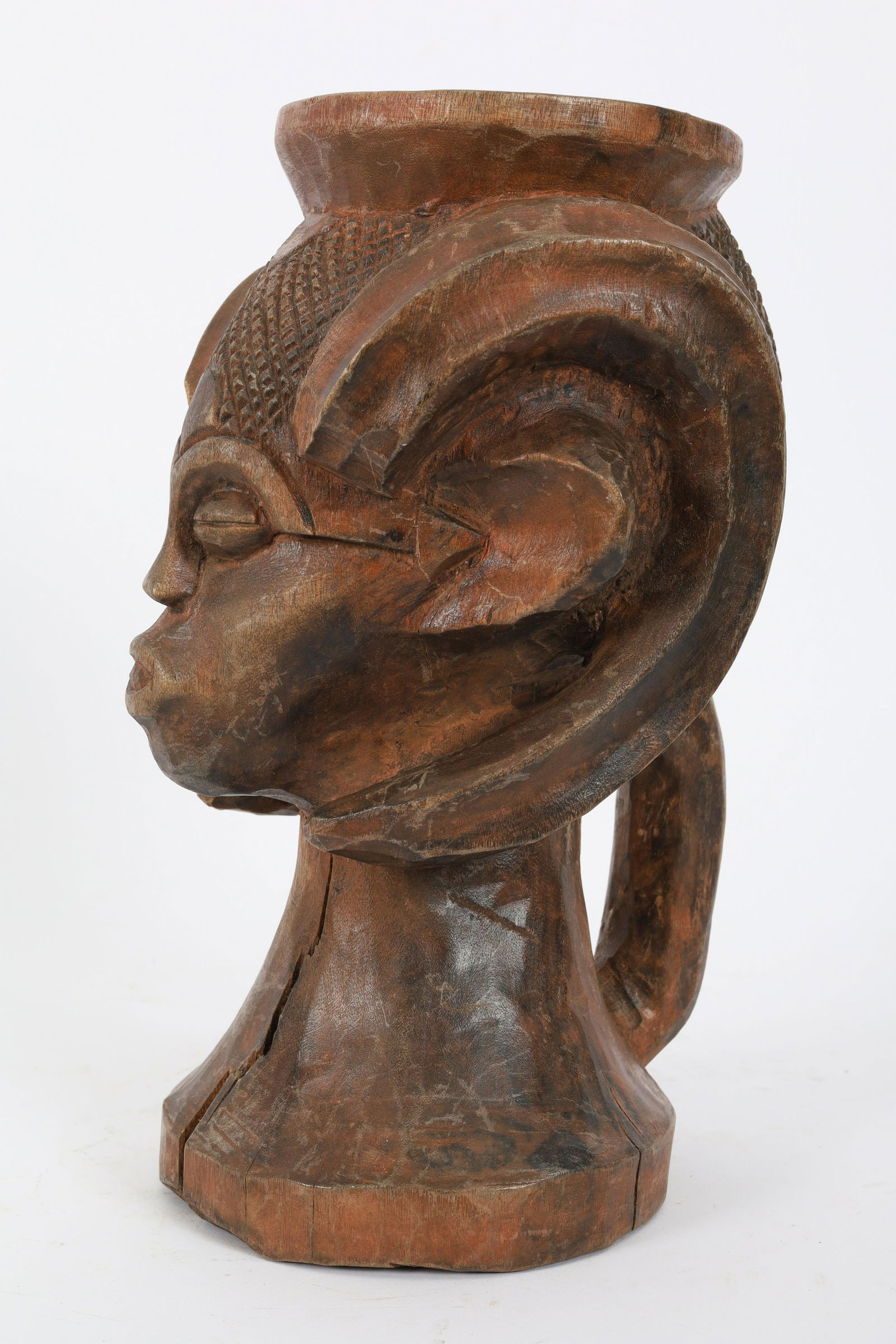 African Carved Wood Cup / Chalice from Kuba, DRC (1 of 7)