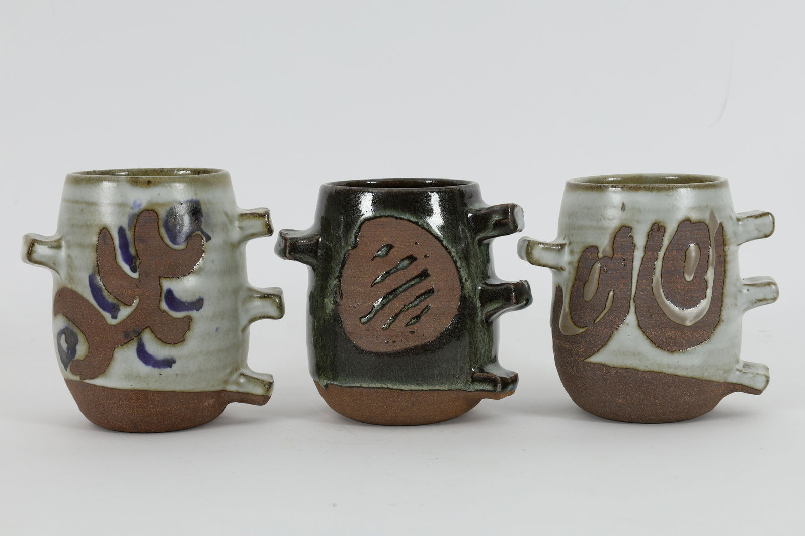 Lot of 3 Quebec Pottery Alain Marie Tremblay Cups (1 of 4)