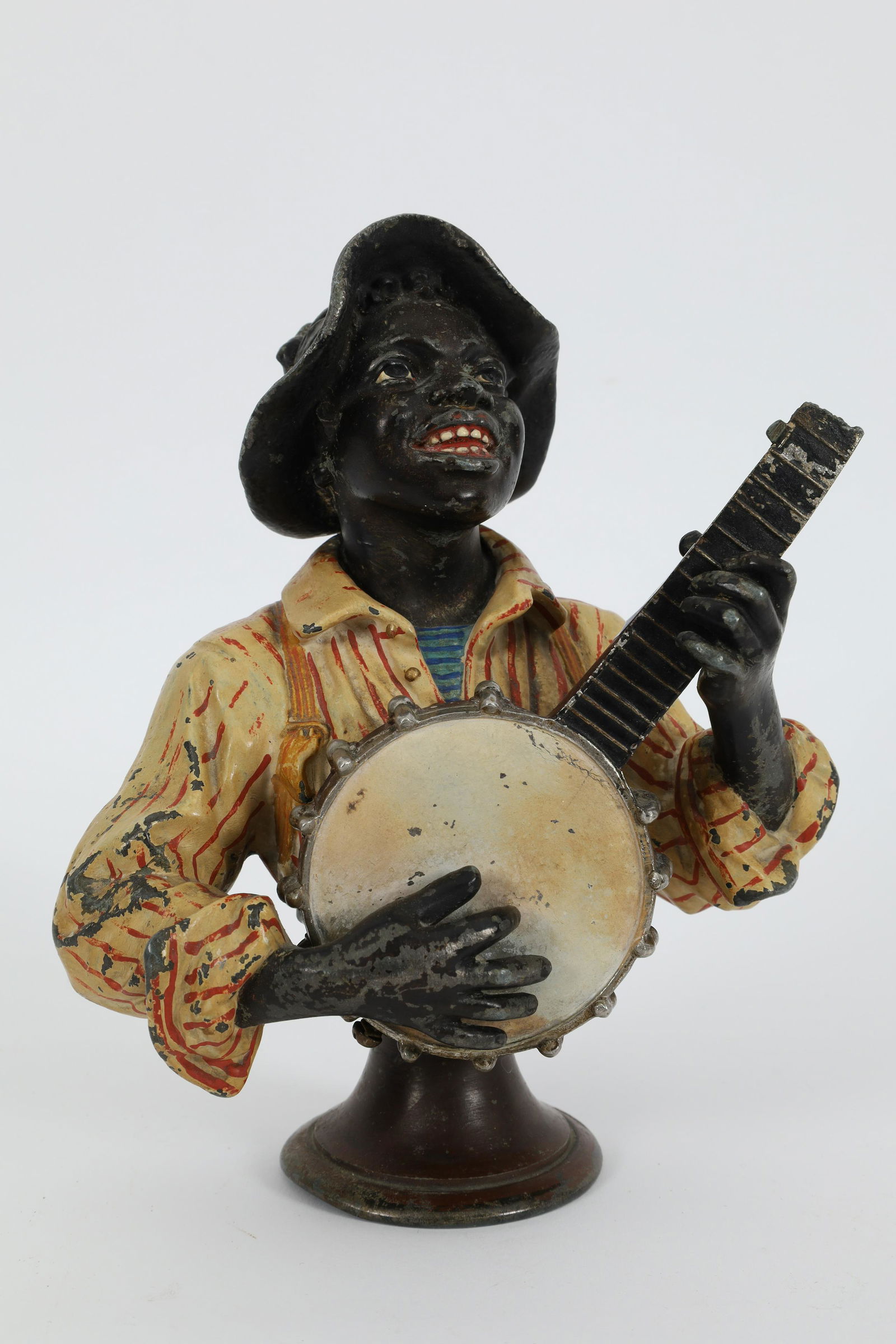 Antique Black Americana Banjo Player, Cold Painted (1 of 7)
