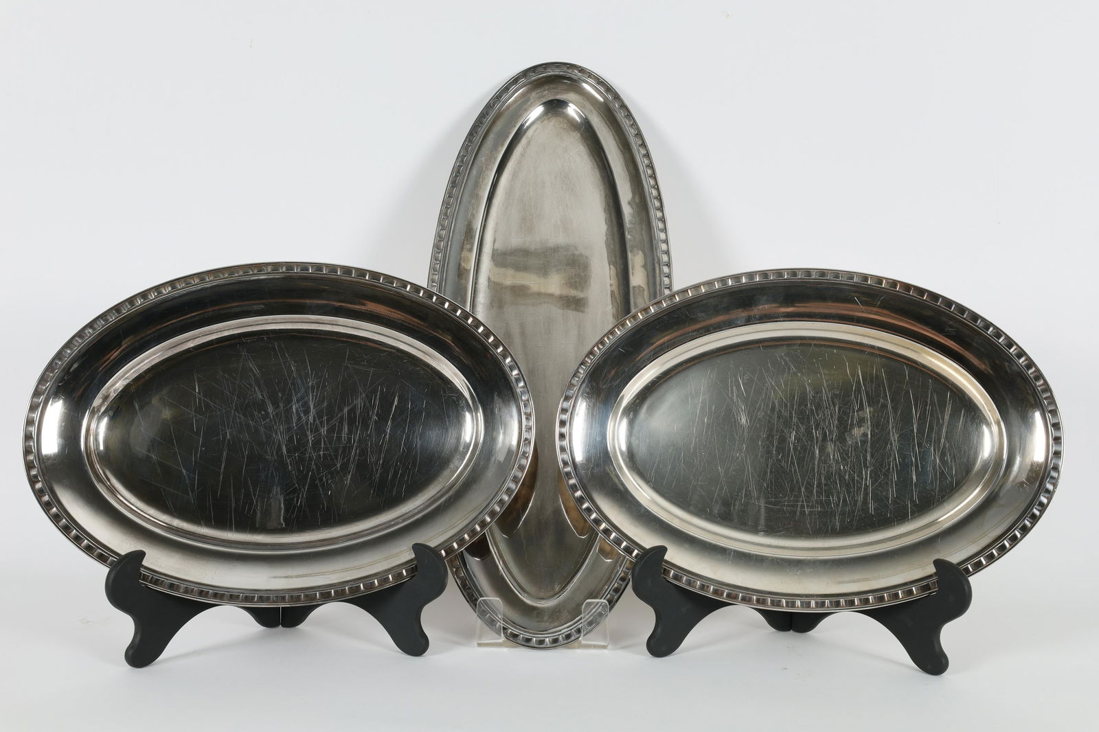 Set of Christofle France Silver Plated Oval Trays (1 of 4)