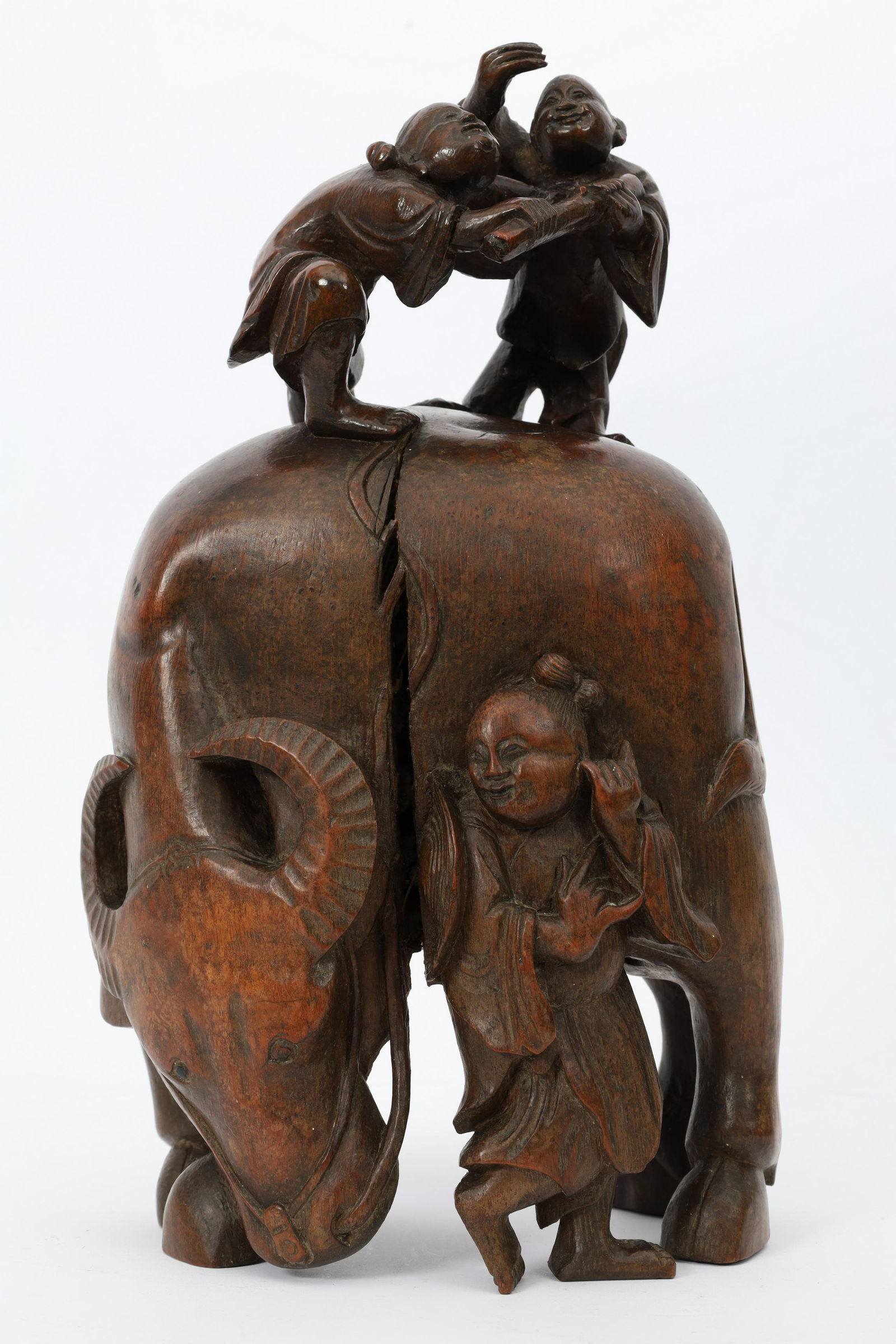 Antique Chinese Bamboo Figural Carving (1 of 8)