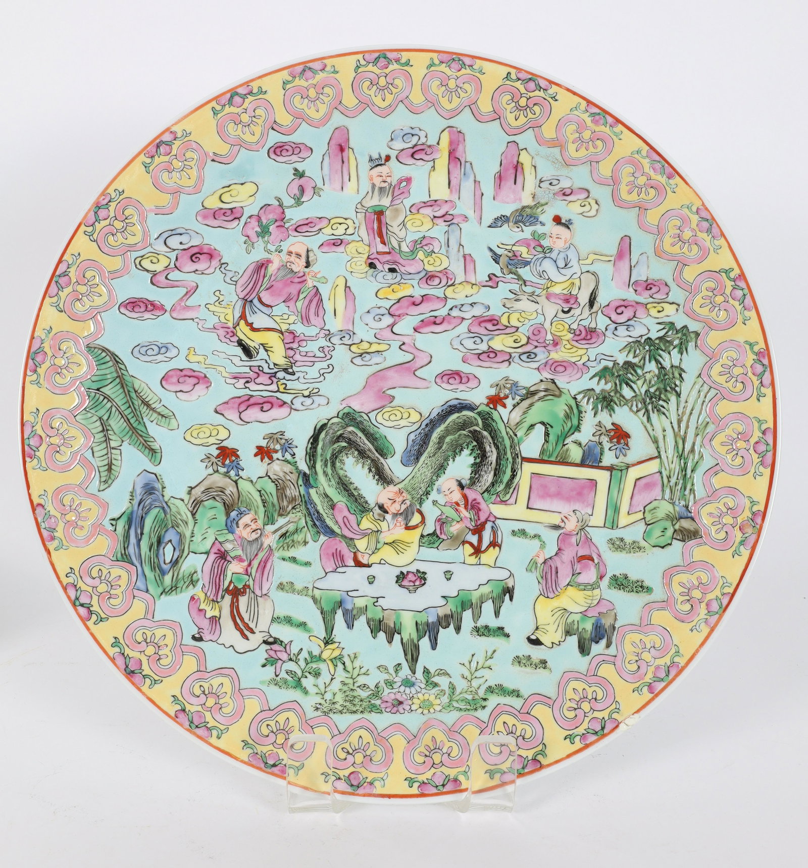 Large Antique Chinese Canton Famille Rose Charger (1 of 8)