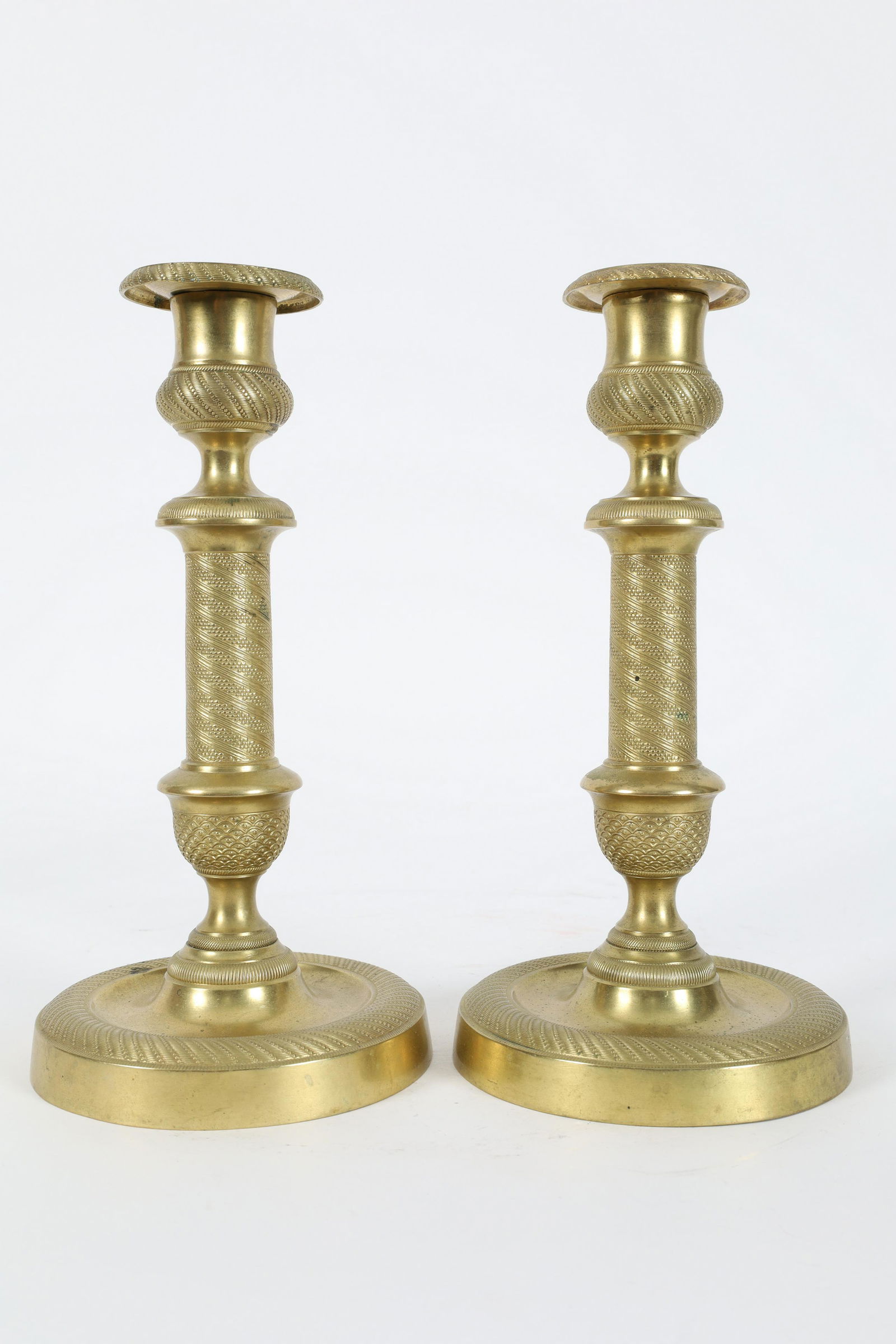 Pair of C. 1820s French Empire Candlesticks (1 of 8)