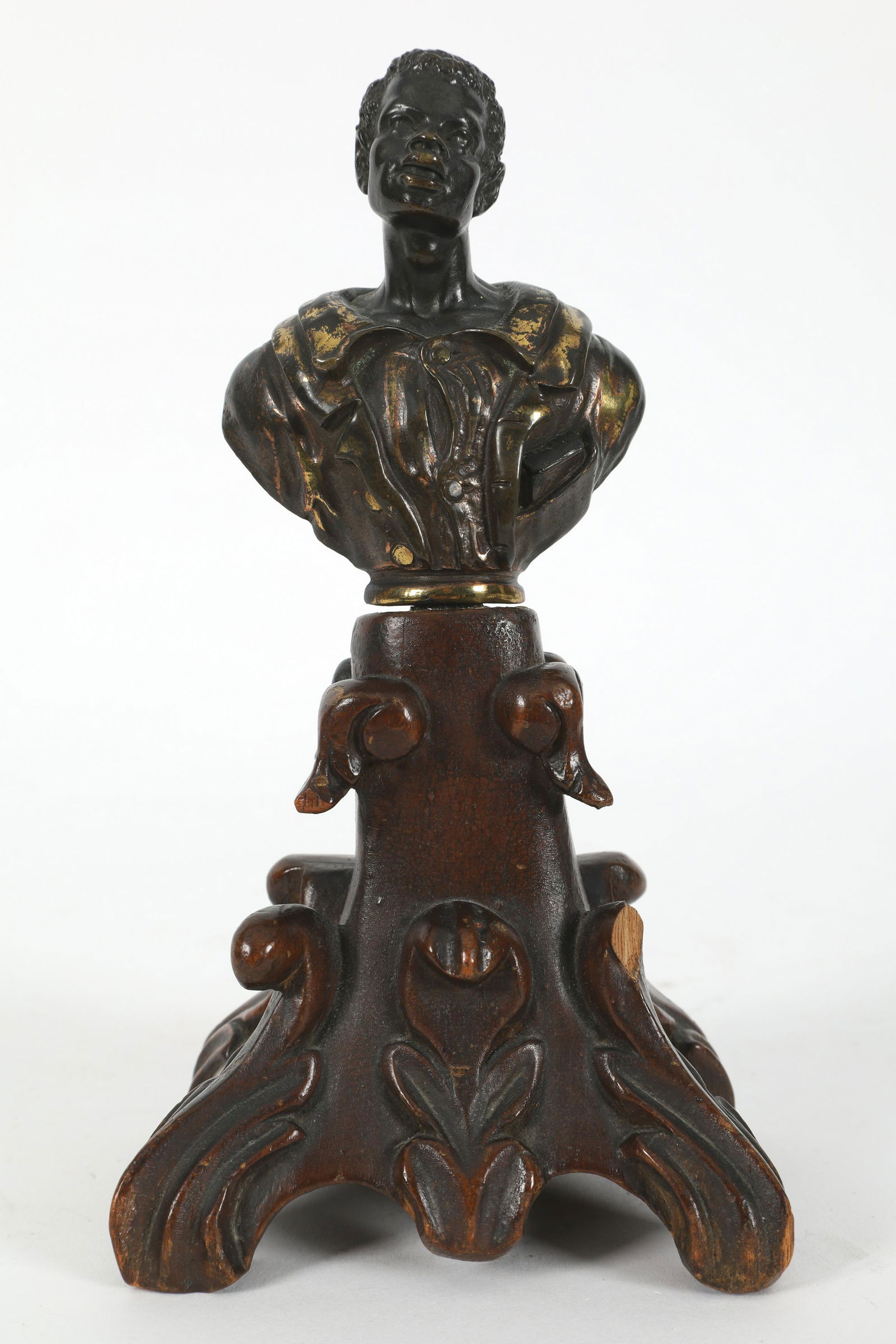 19th C Gilt Bronze Bust of a Young Black Man (1 of 11)